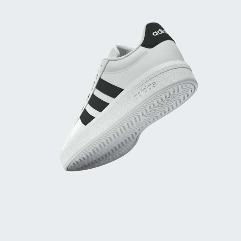Încălțăminte ADIDAS Grand Court clasică și rezistentă pentru copii, alb și negru