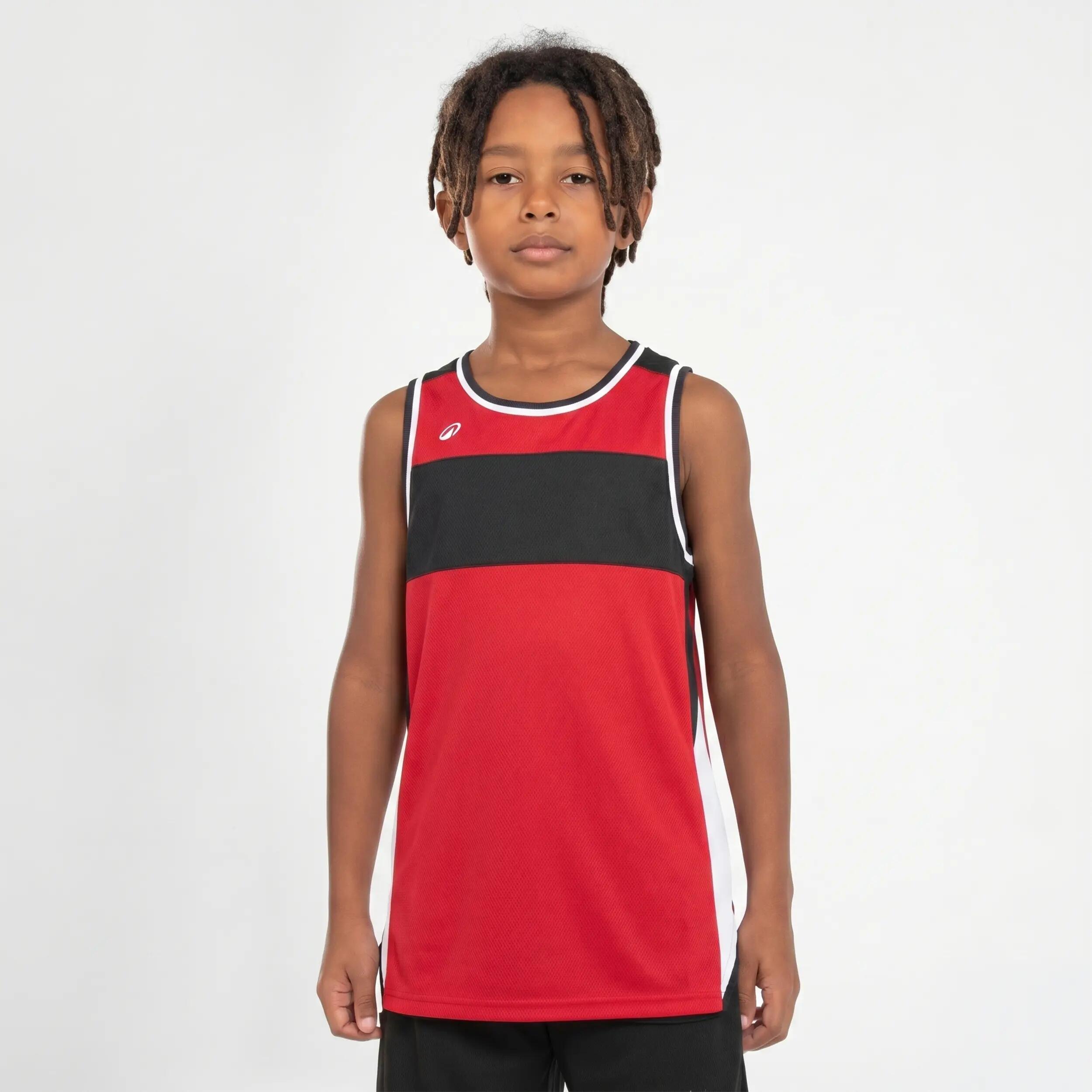 Kids' Reversible Sleeveless Basketball Jersey – T500