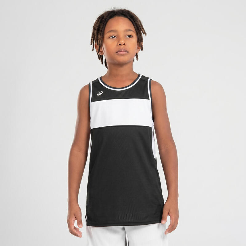 Maiou Reversibil Baschet T500R Negru-Alb Copii 