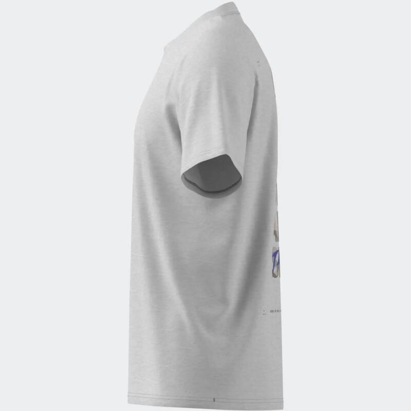 Tricou de sport respirabil, Adidas, alb, bărbați