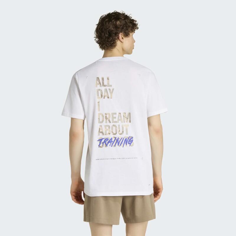 Tricou de sport respirabil, Adidas, alb, bărbați