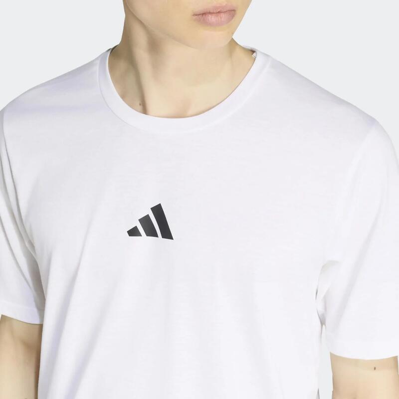 Tricou de sport respirabil, Adidas, alb, bărbați