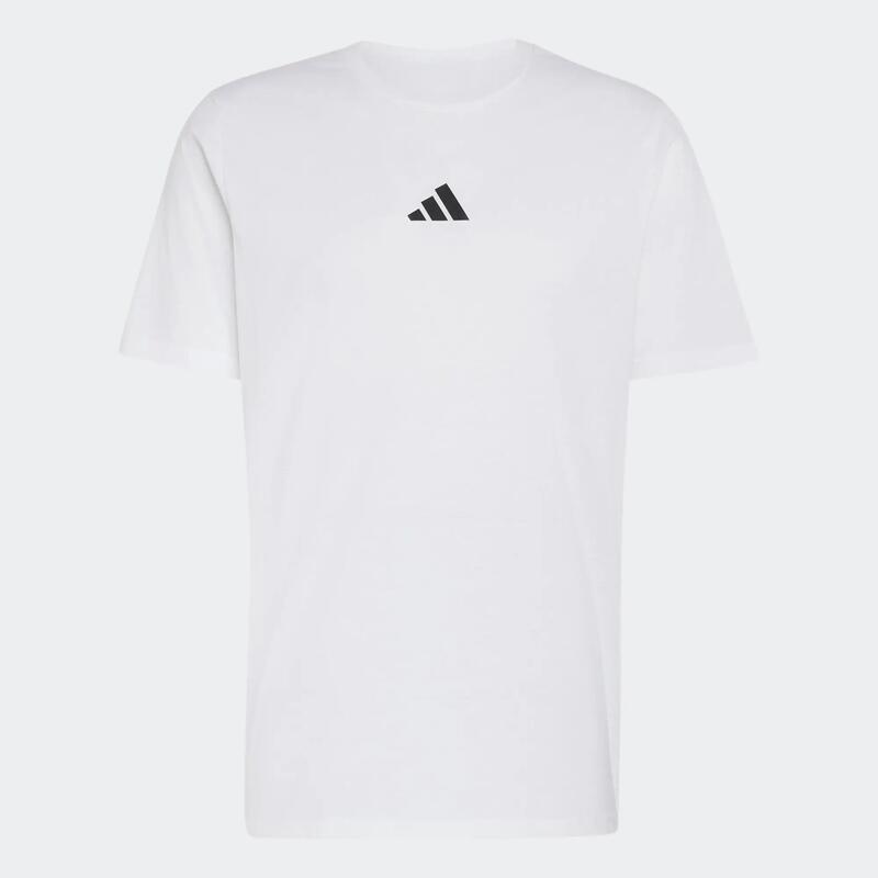 Tricou de sport respirabil, Adidas, alb, bărbați