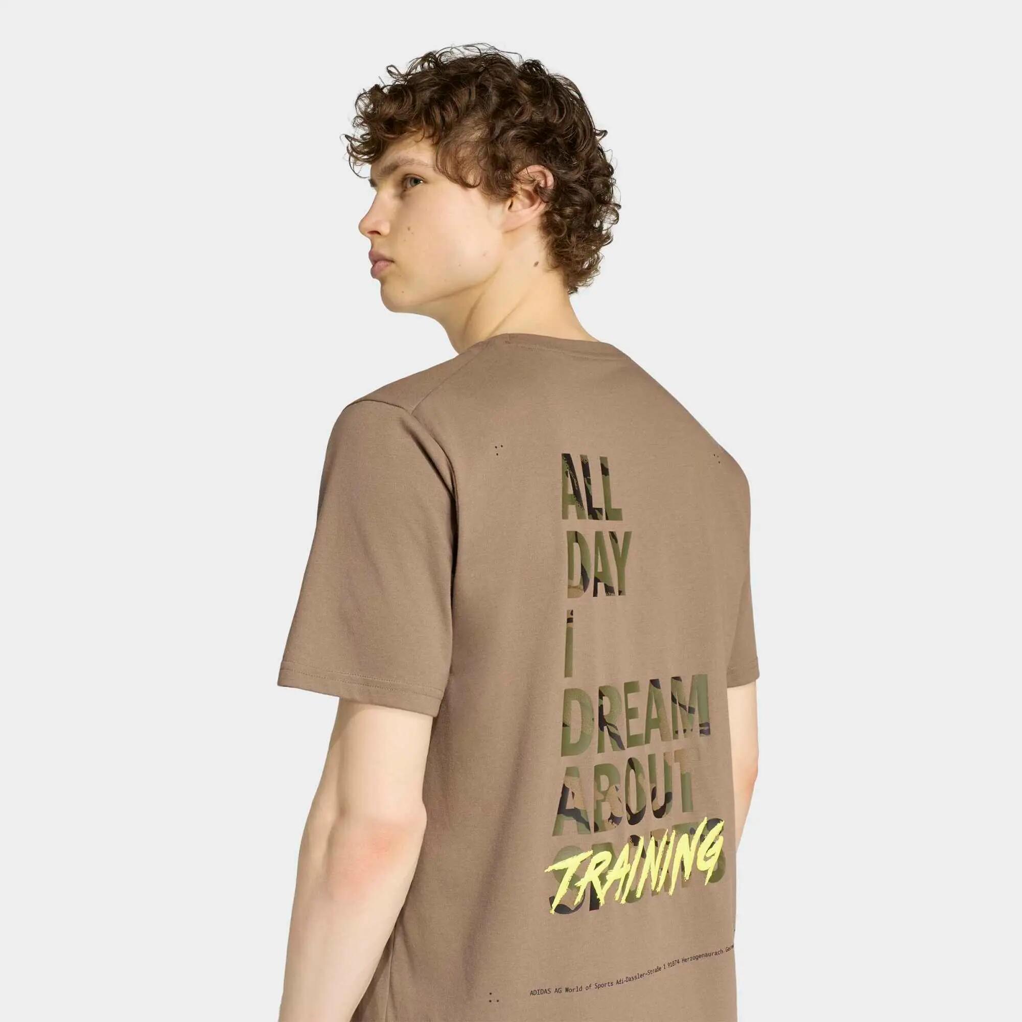 T-shirt uomo palestra regular fit traspirante verde militare 5/5