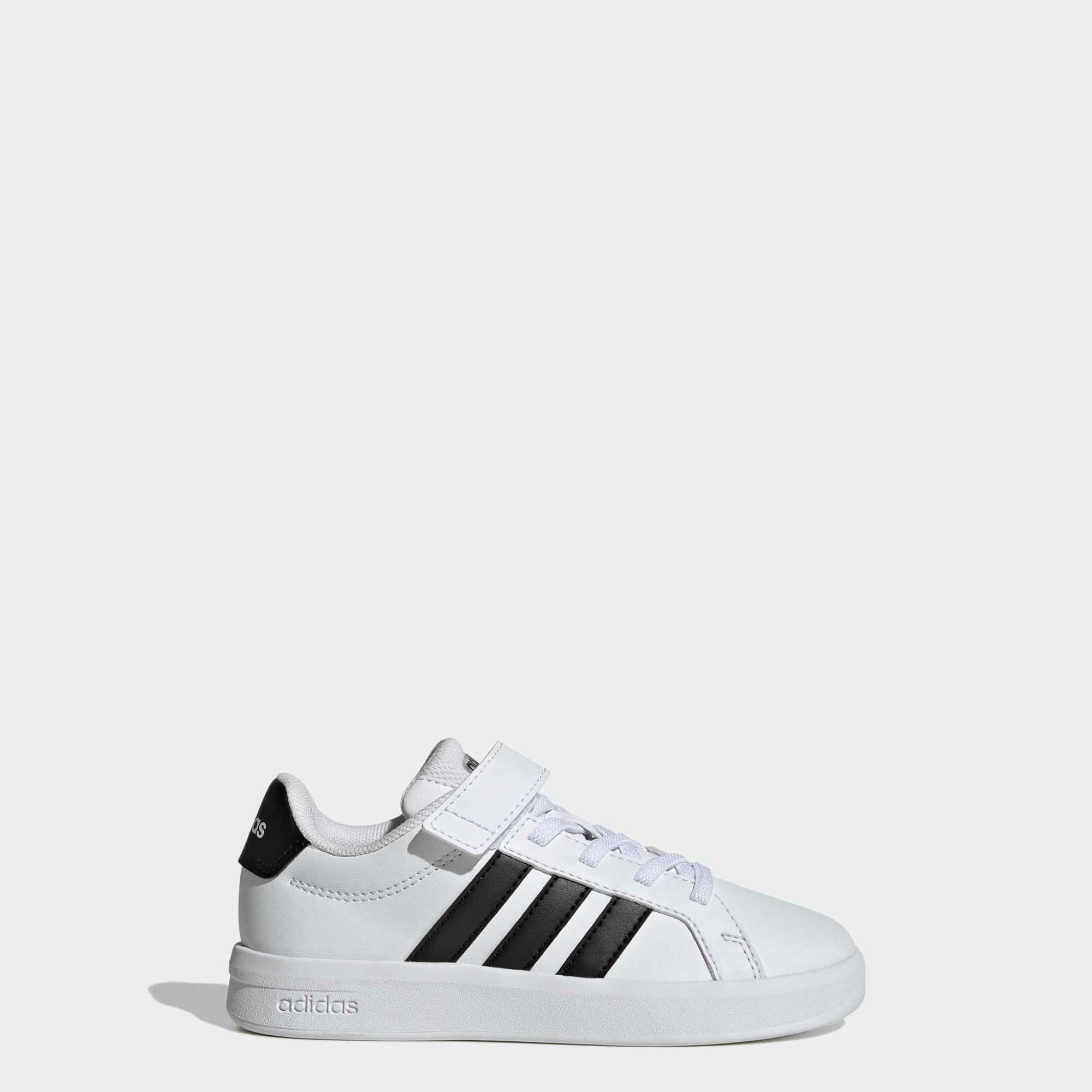 Chaussures Grand Court enfant, blanc et noir 20/20