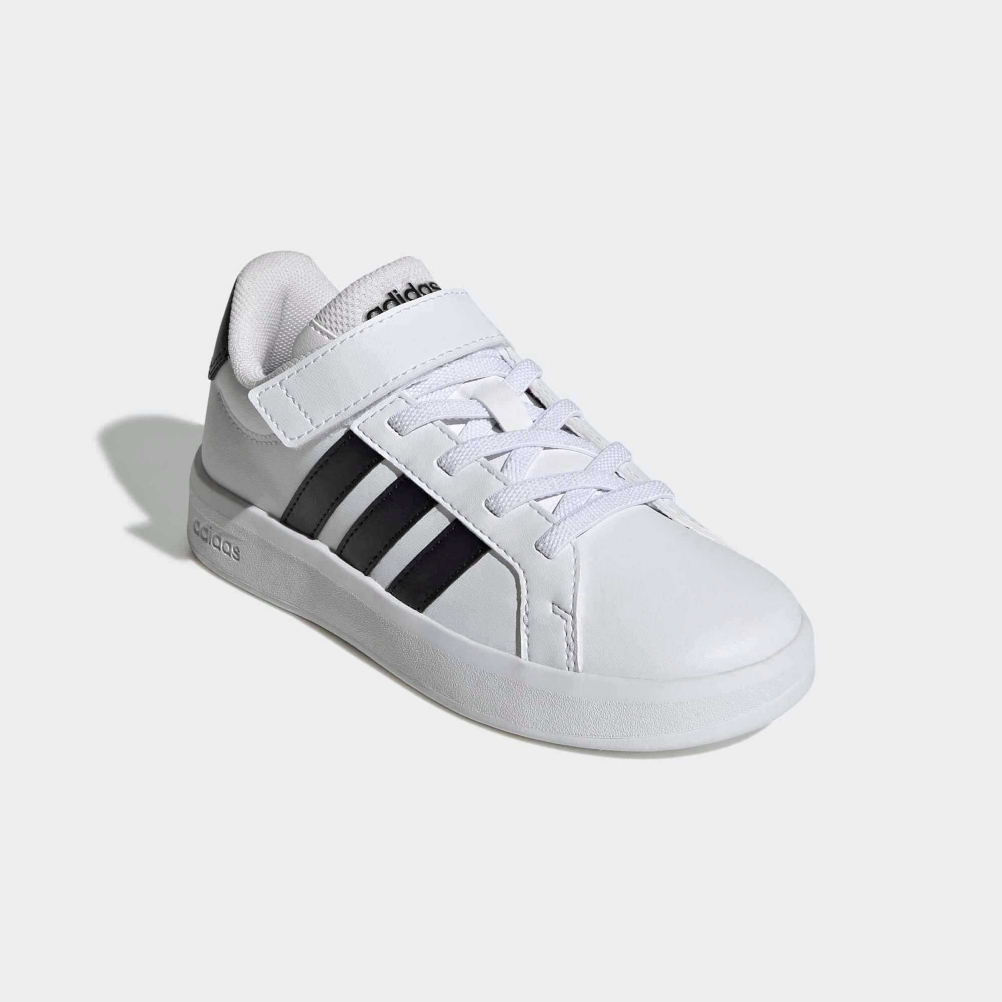 Chaussures Grand Court enfant, blanc et noir 18/20