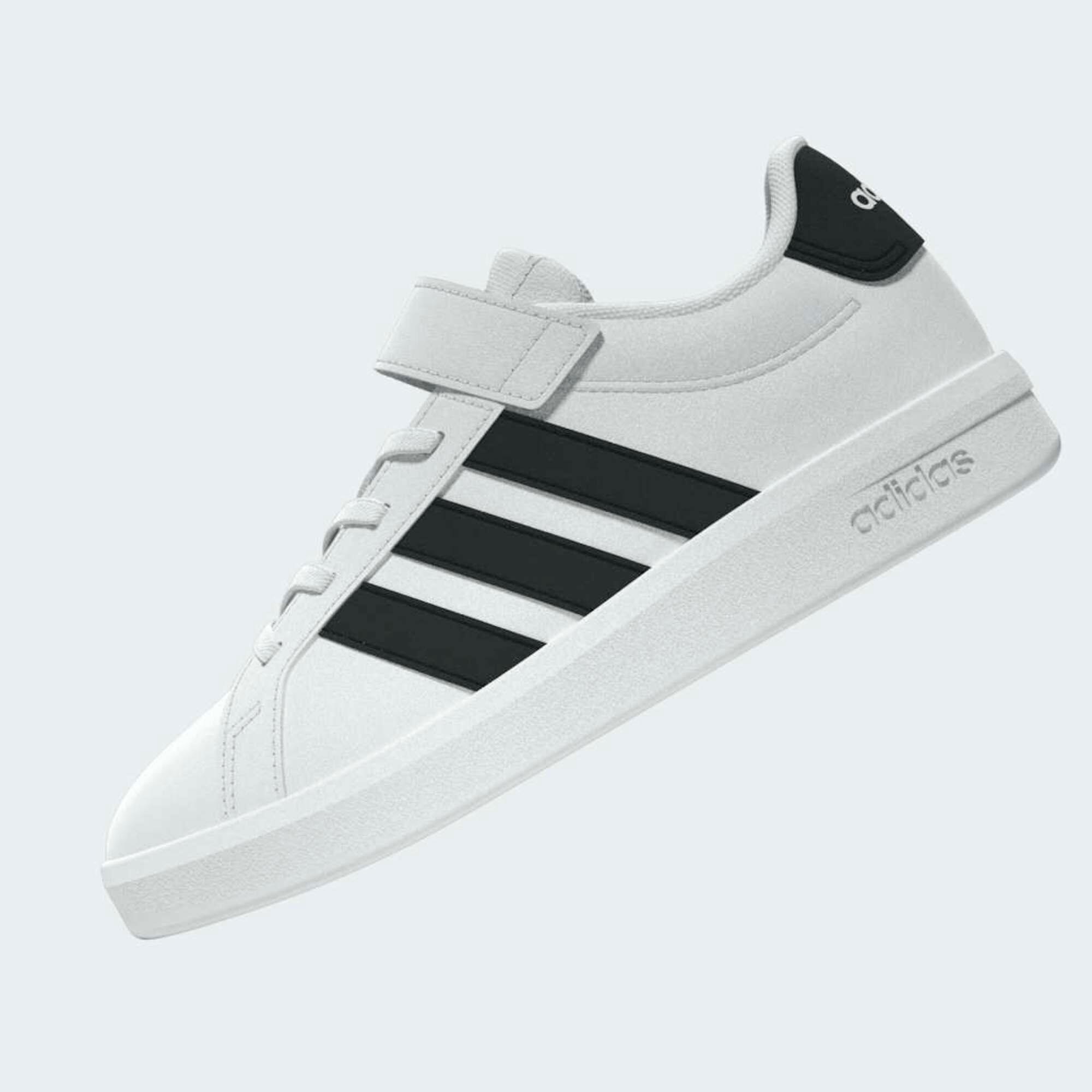Chaussures Grand Court enfant, blanc et noir 16/20