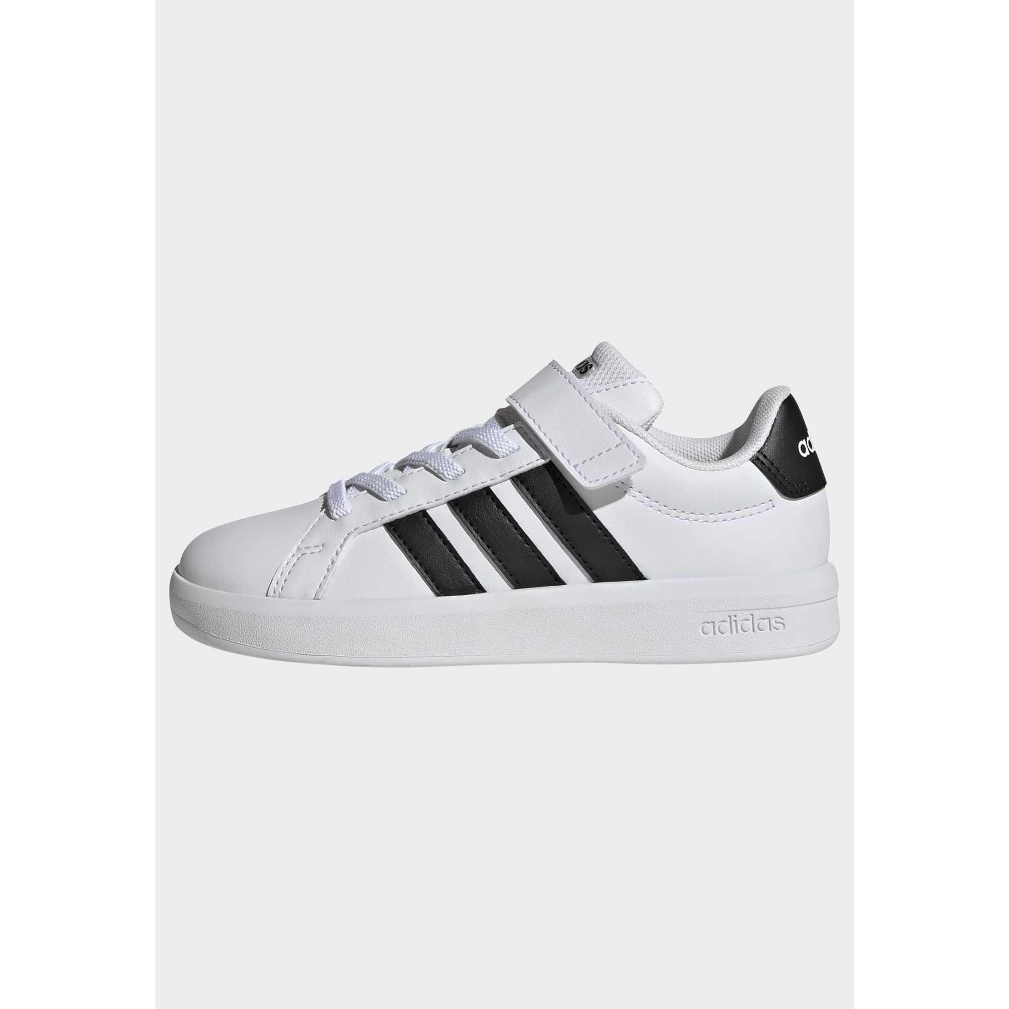 Chaussures Grand Court enfant, blanc et noir 12/20
