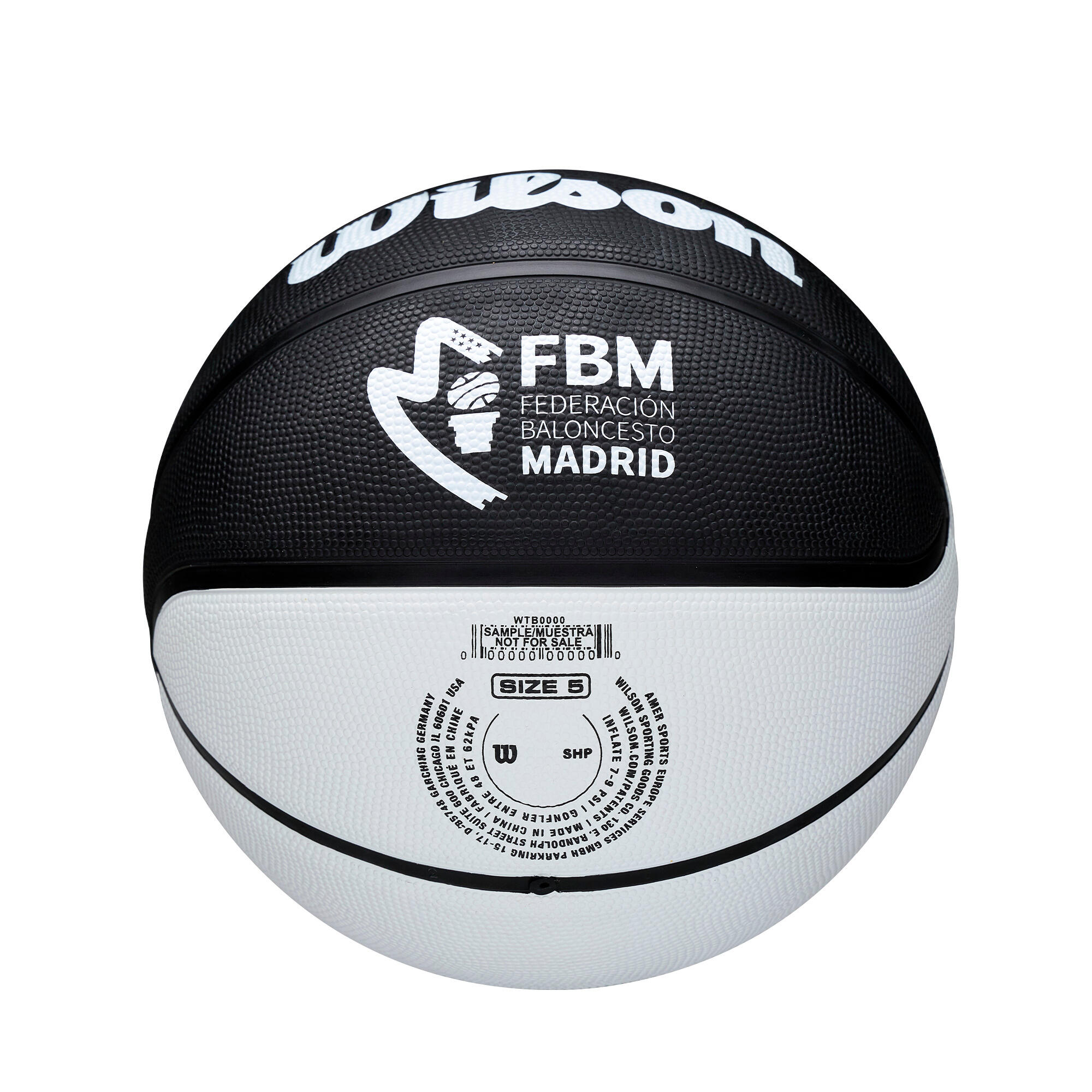 Balón WILSON Federación Madrileña de Baloncesto MVP exclusivo.Talla 5. 6/7