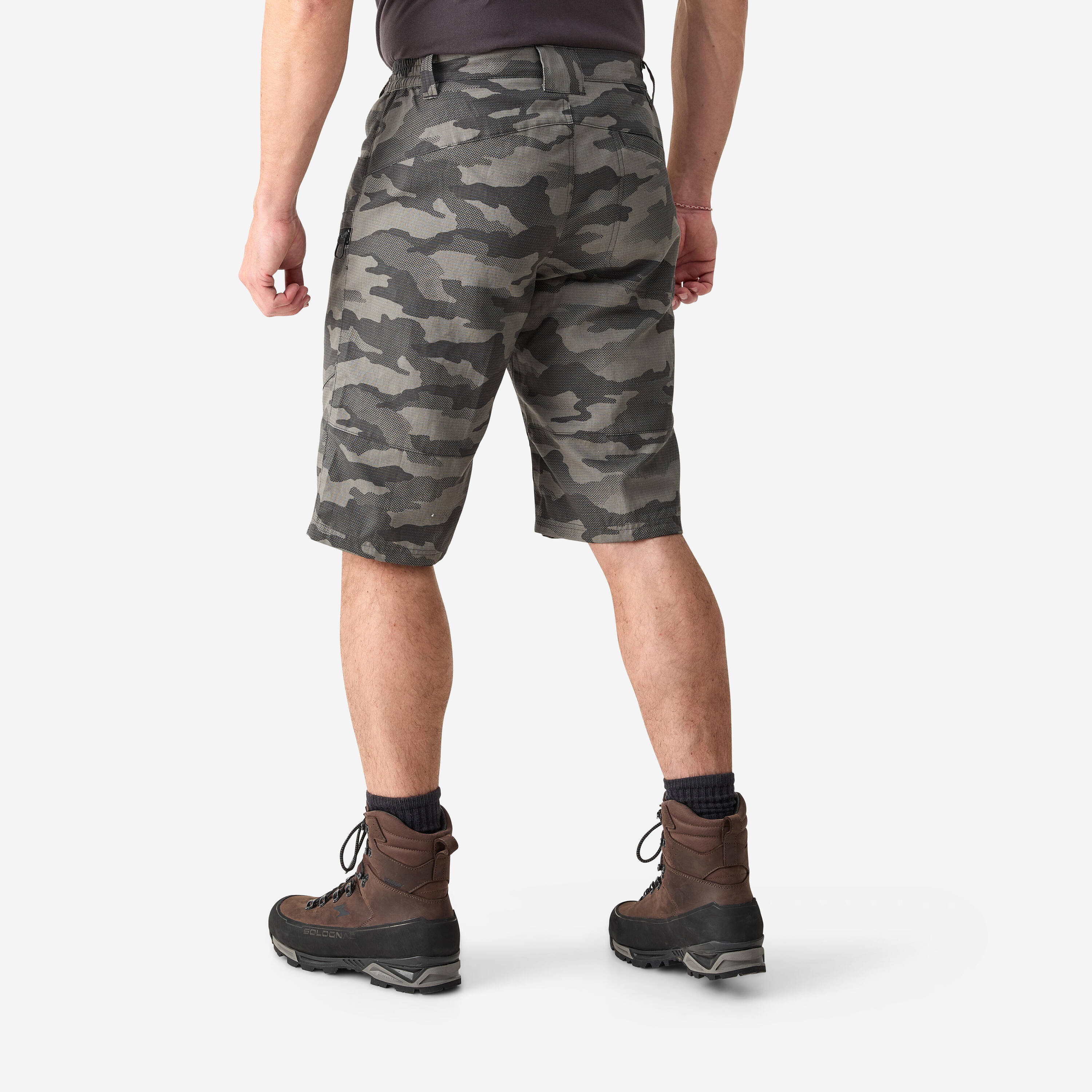 Men’s hemp cargo Bermuda shorts 500 grey -  4