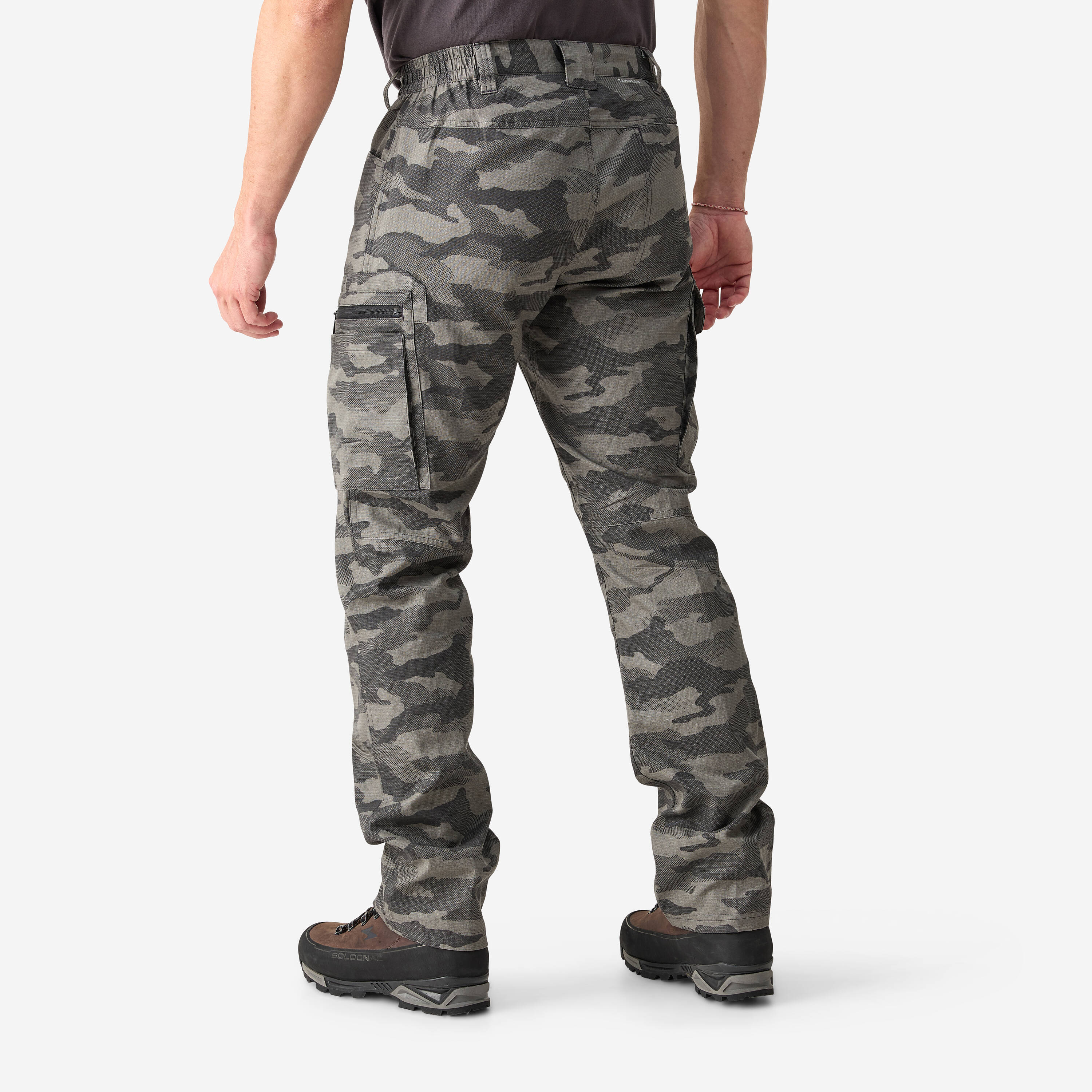 Men’s UV-protection lightweight and durable hemp trousers 500 grey -  4