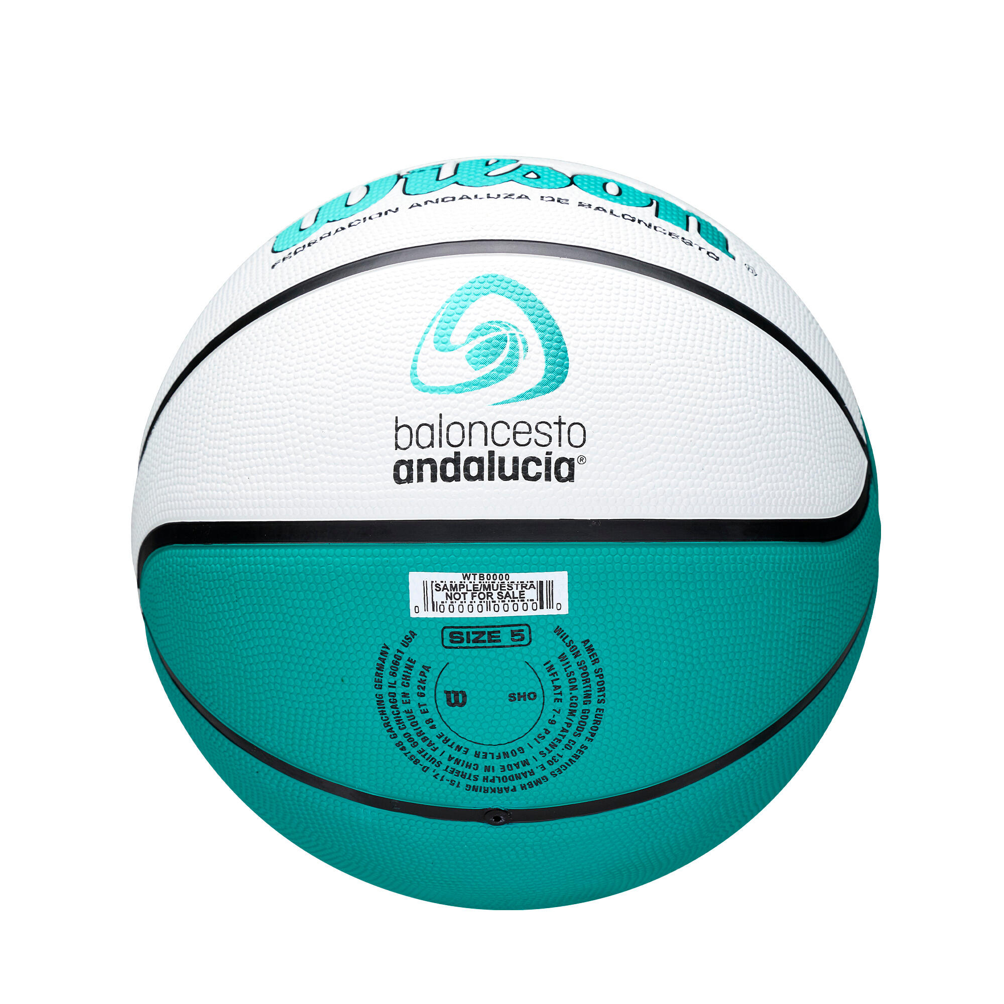 Balón WILSON Federación Andaluza de Baloncesto MVP exclusivo.Talla 5. 6/7