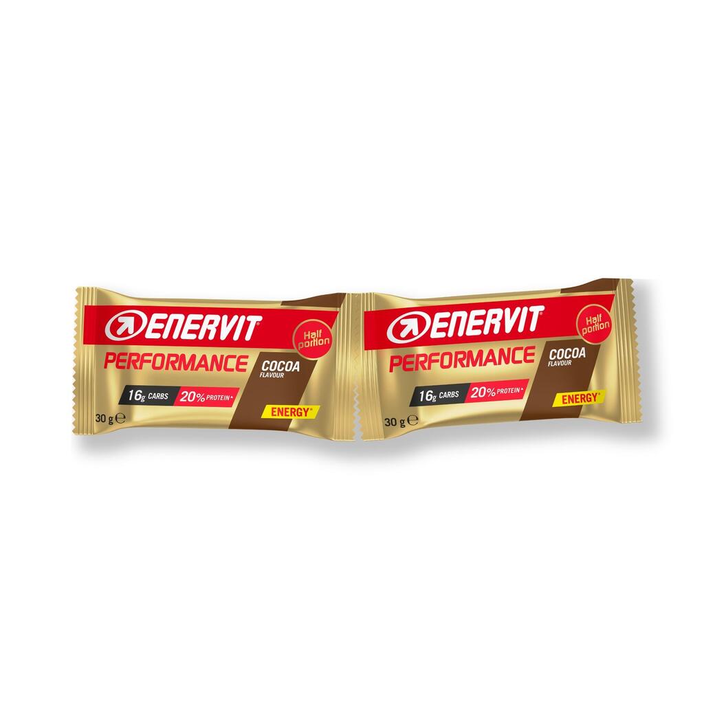 x2 Barras de proteína de 30g con 12g de proteína sabor a cacao Enervit