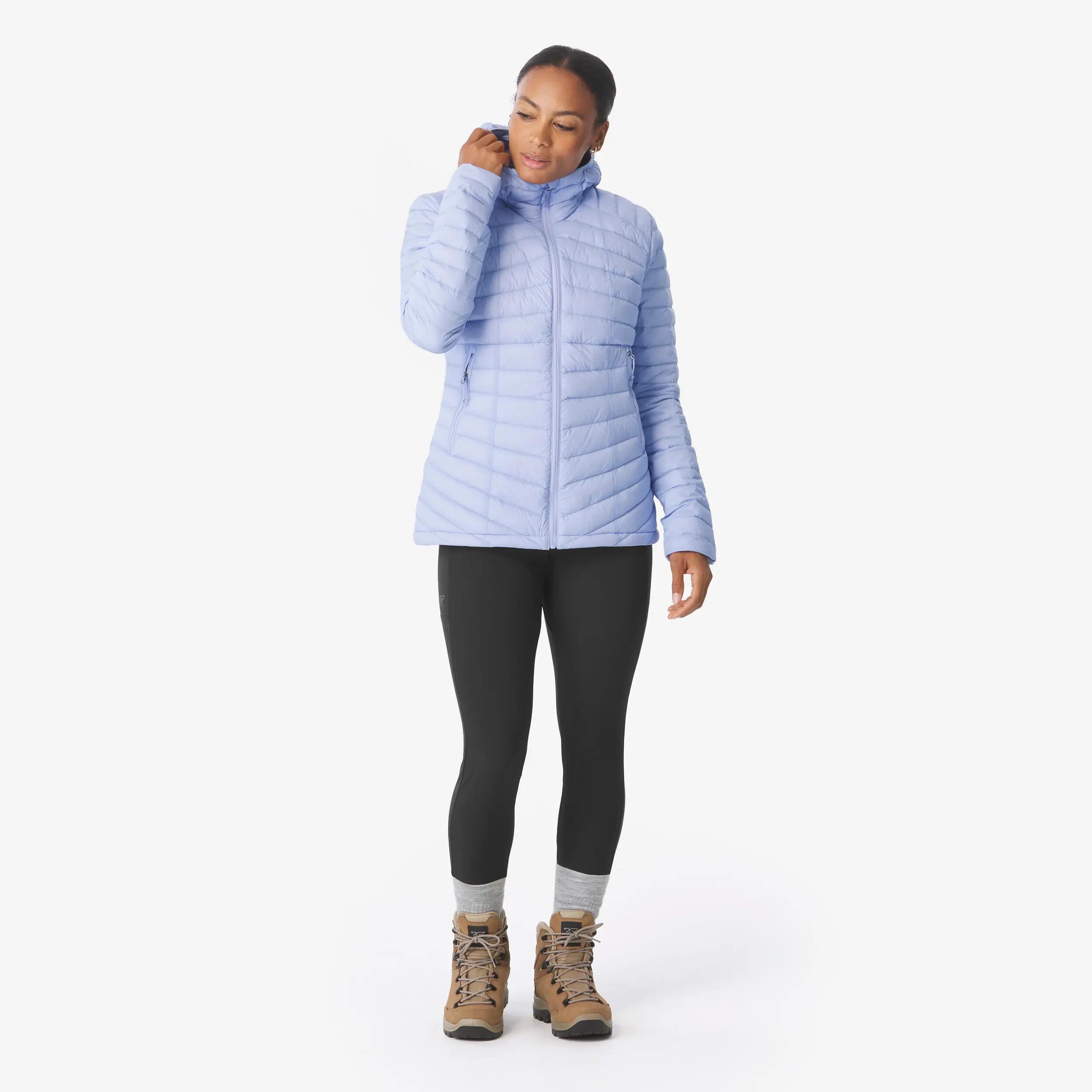 Women’s lightweight down trekking jacket, -3°C, Xplore Purple -  2