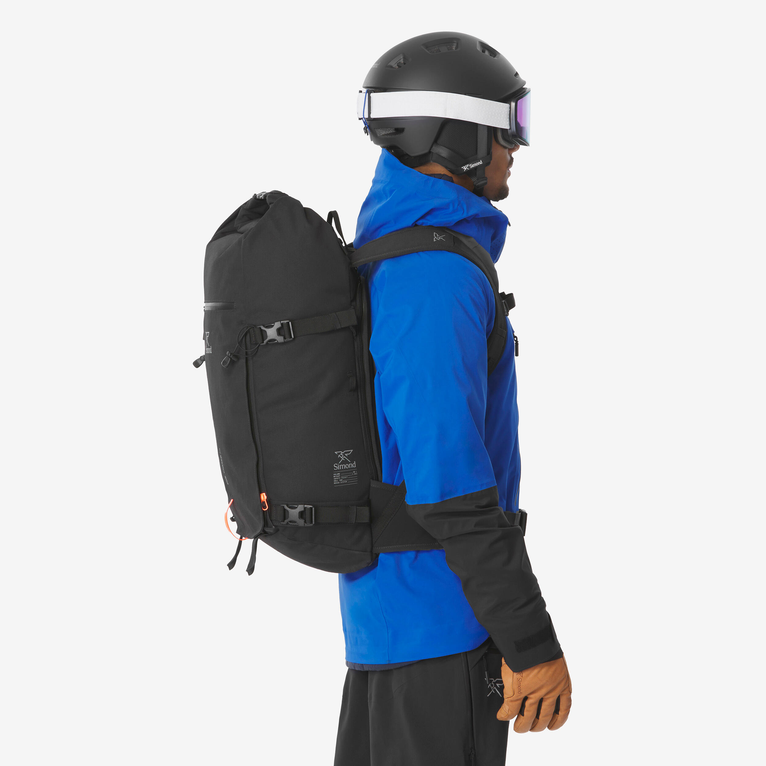 Ski-/Snowboardrucksack Rolltop 30 L Freeride - Robust Freeride schwarz  6/14