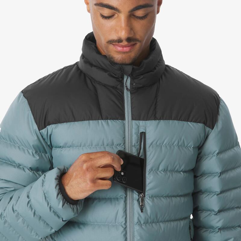 Erkek Outdoor Trekking Şişme Mont - Gri - MT500 -10 °C