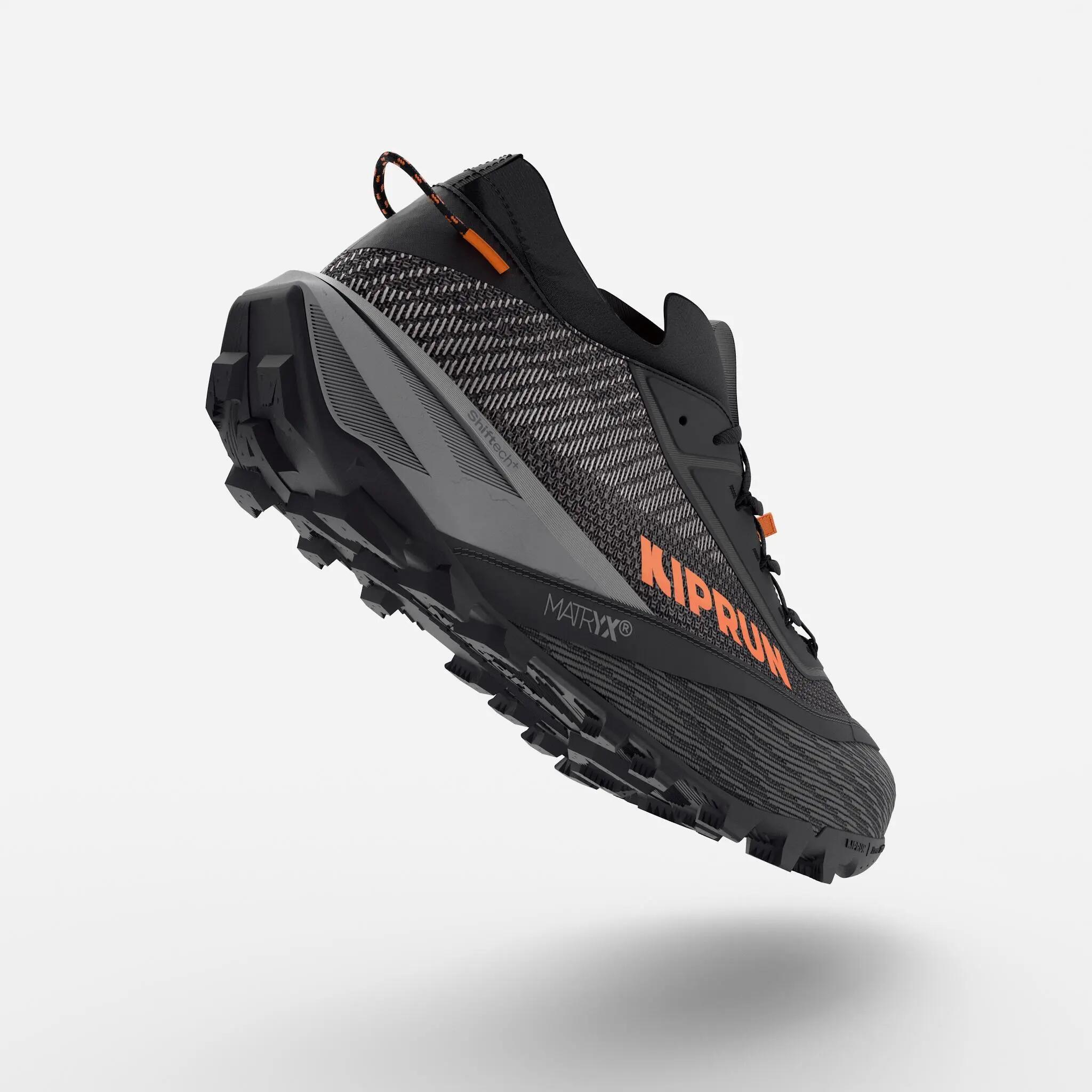 Sabatilles trail running home Kiprun Kipclimb negre taronja 3/9