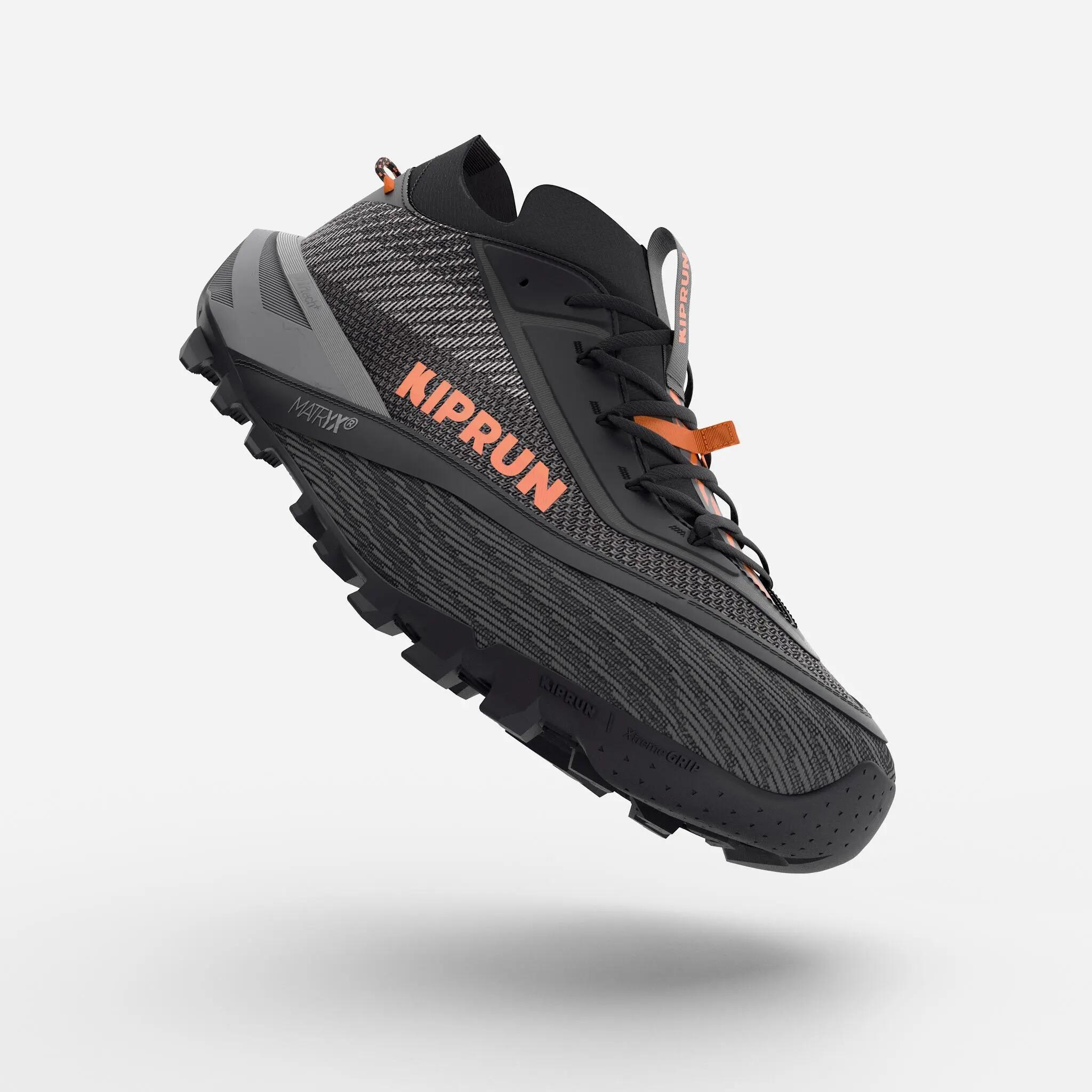 Sabatilles trail running home Kiprun Kipclimb negre taronja 5/9