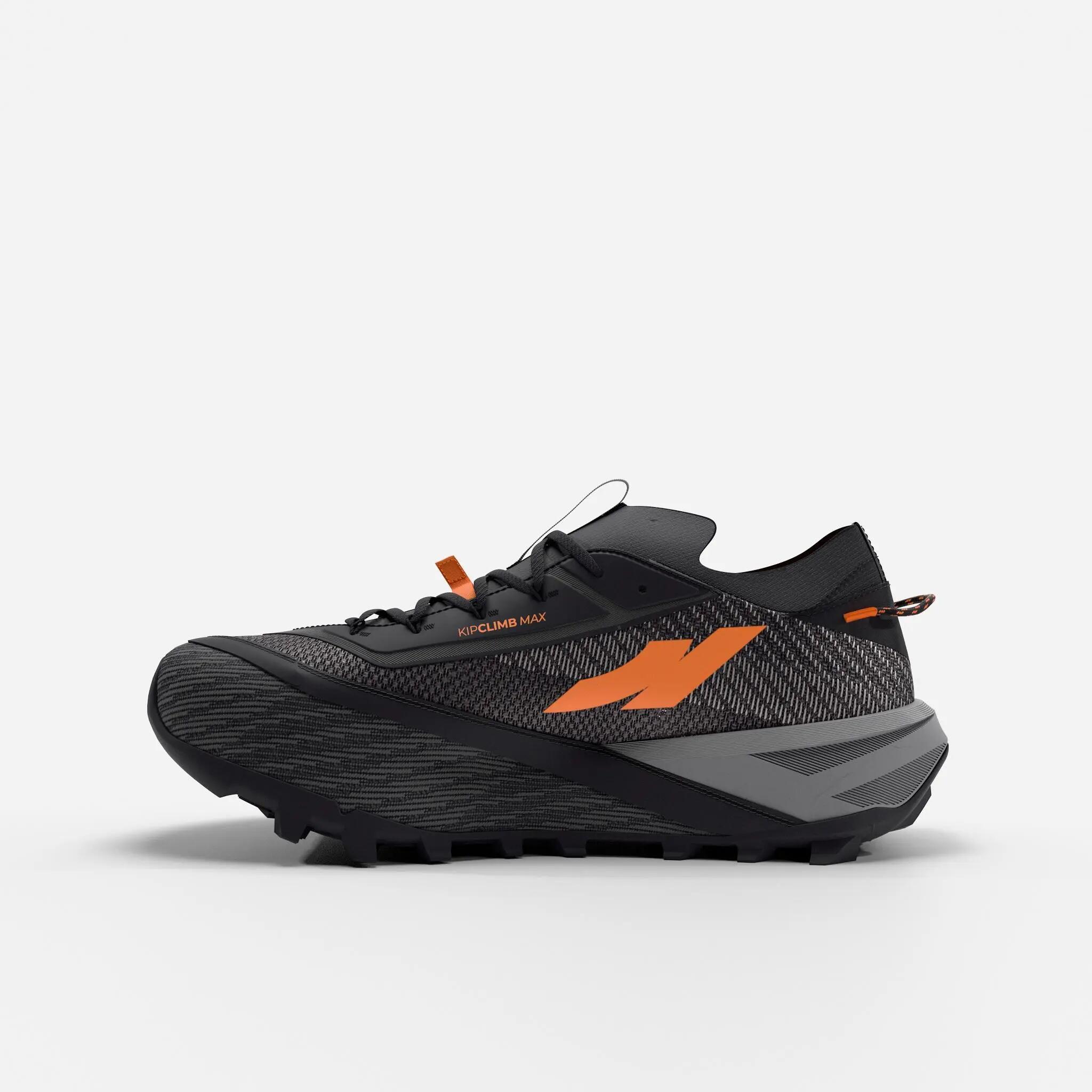 Sabatilles trail running home Kiprun Kipclimb negre taronja 2/9