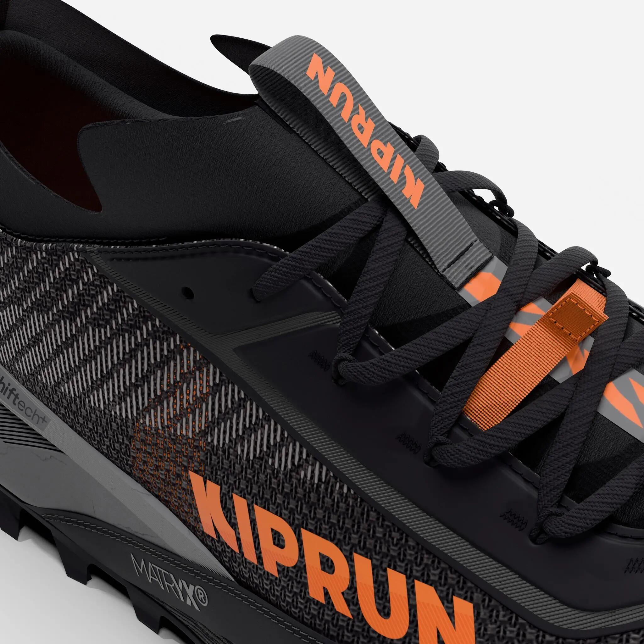 Sabatilles trail running home Kiprun Kipclimb negre taronja 8/9