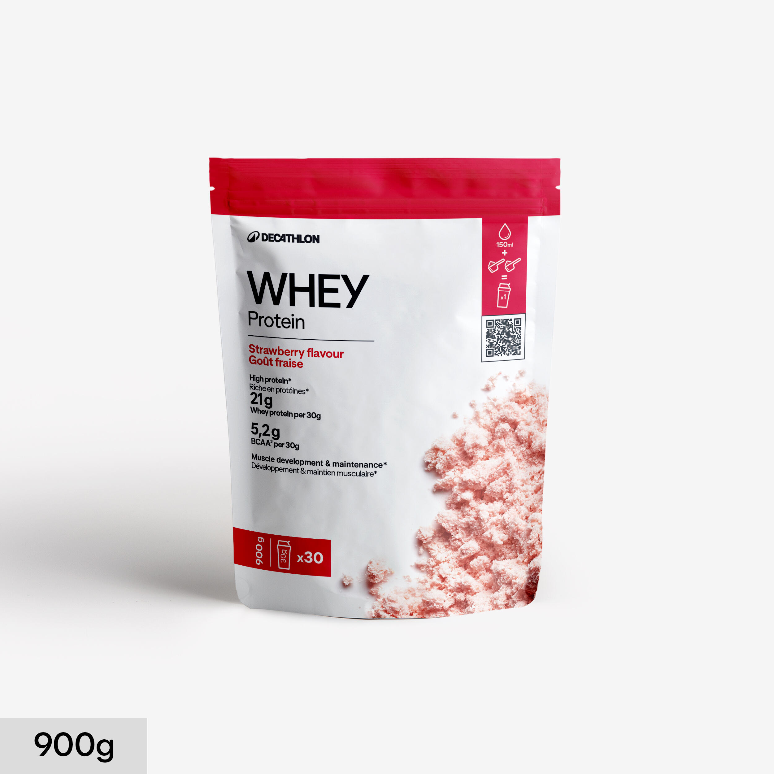 Whey proteină căpșune 900g
