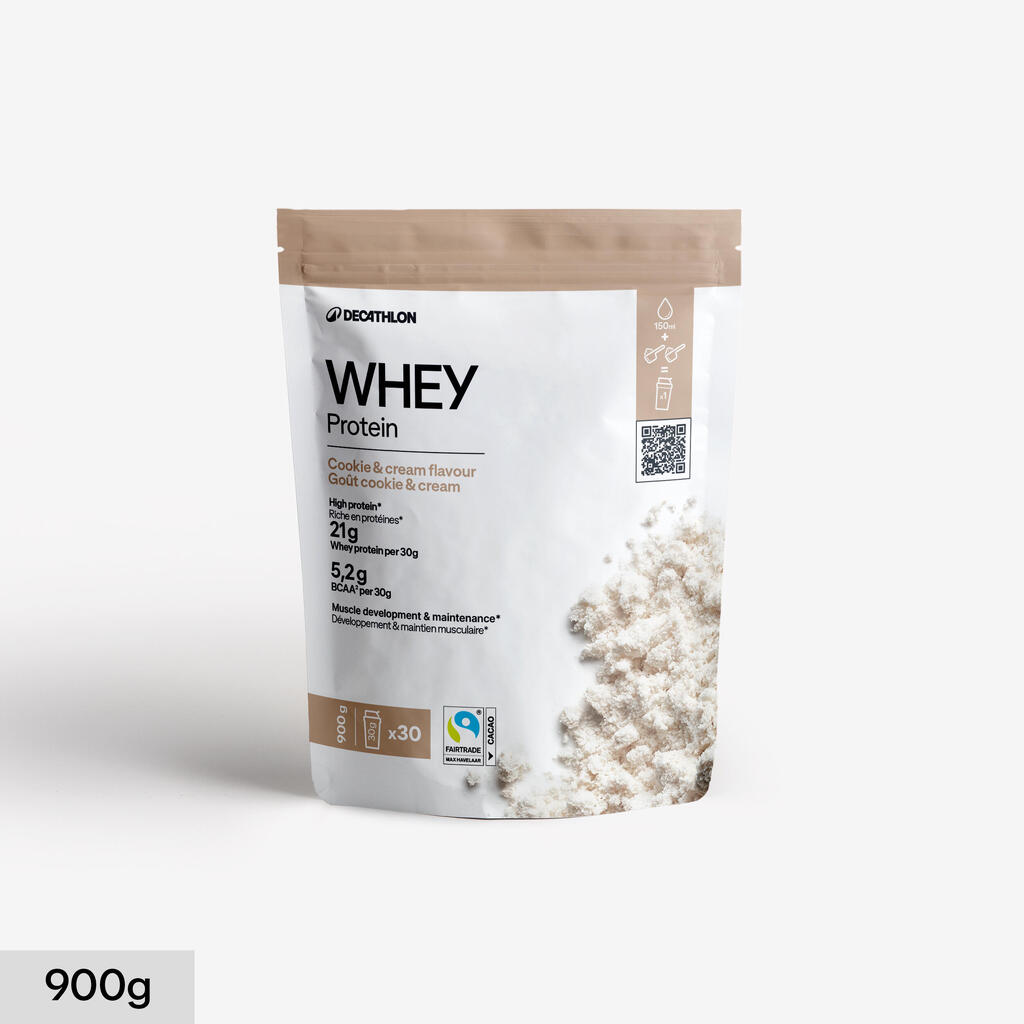 Išrūgų baltymai, sausainių ir kremo skonio, 900 g