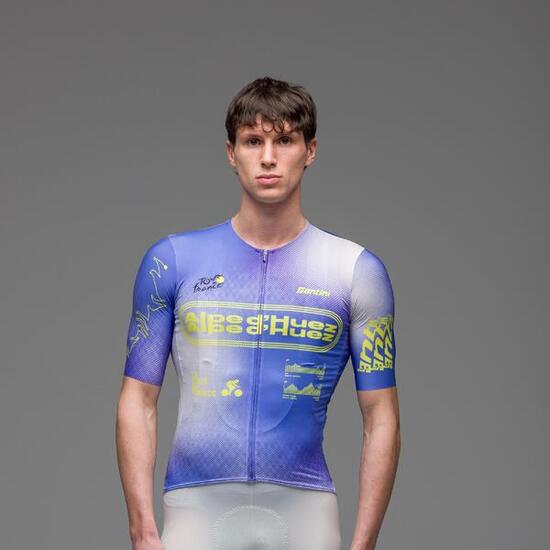 Maillot ciclismo manga corta Santini Tour de Francia 2026 maillot Alpe D'Huez