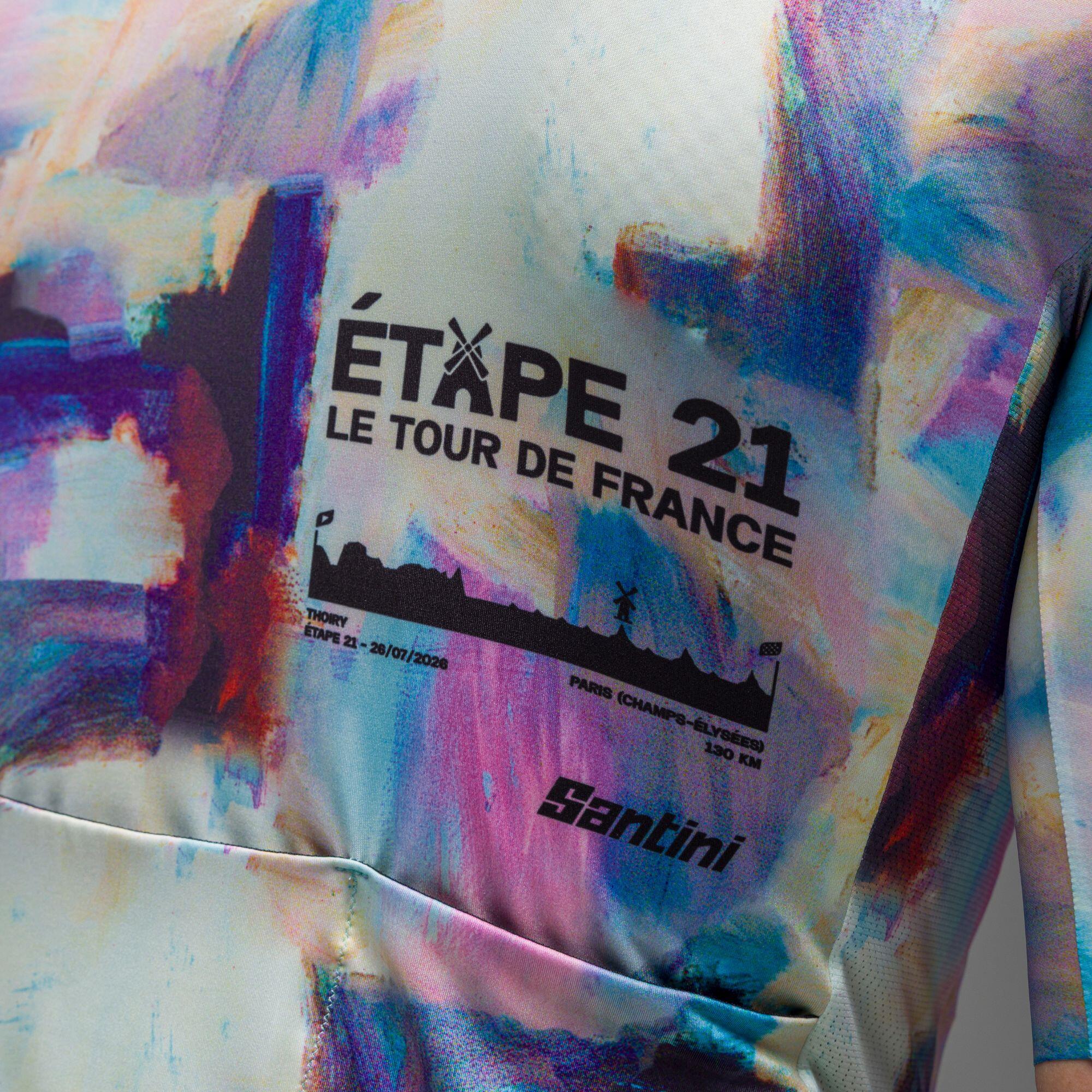 Mallot Ciclisme Màniga Curta Santini Tour de França Mallot Arrivée Montmartre 3/7