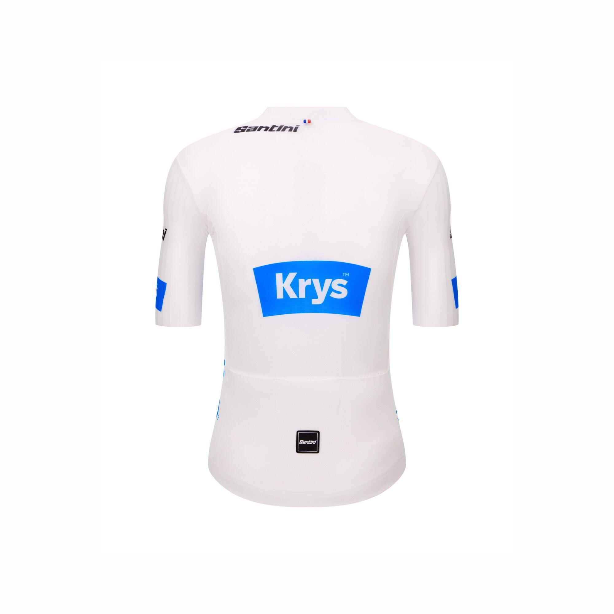 Mallot Ciclisme Màniga Curta Santini Tour de França Mallot Blanc Líder Jove 3/3