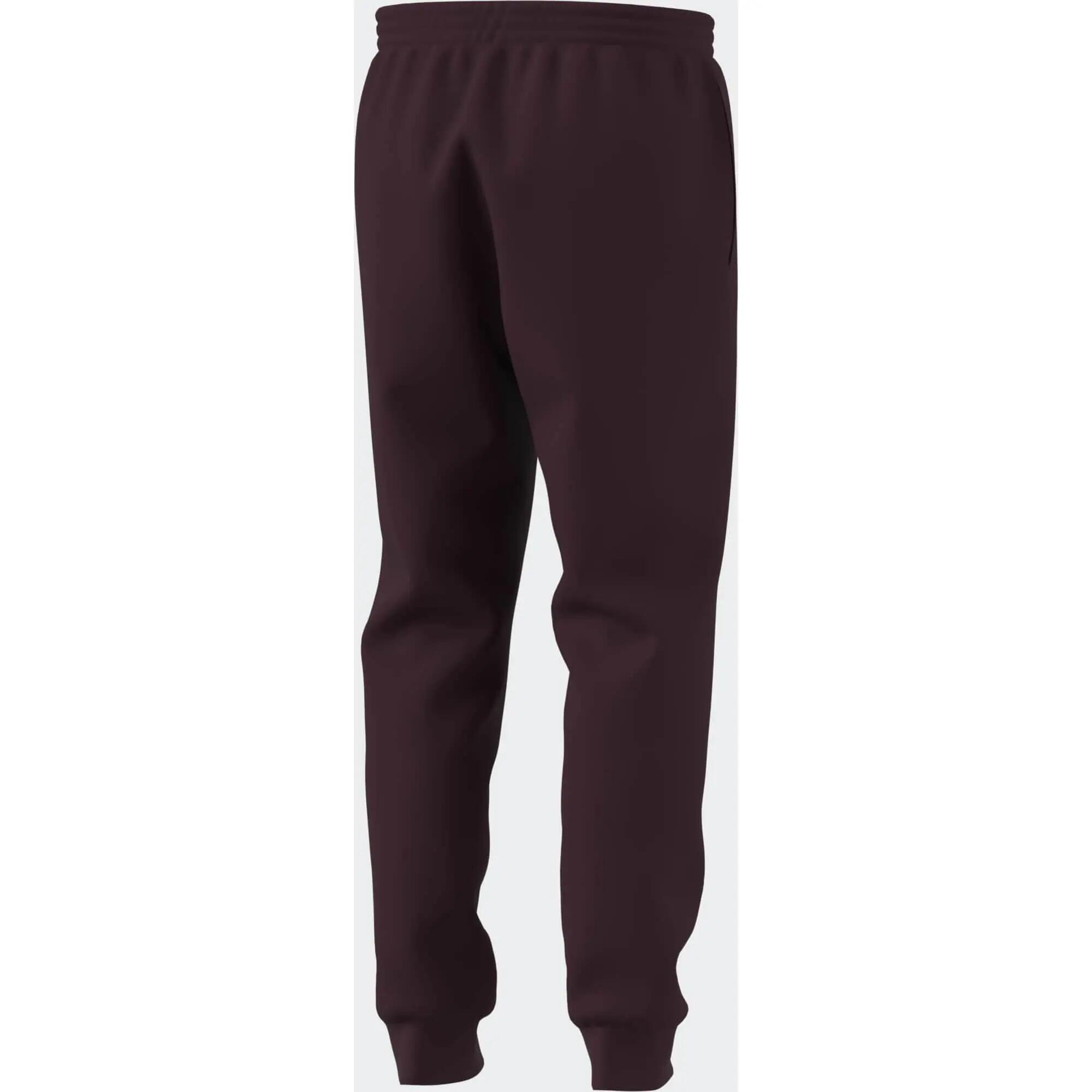 Pantaloni tuta ADIDAS uomo ESSENTIALS FEELCOZY regular fit felpati bordeaux 3/4