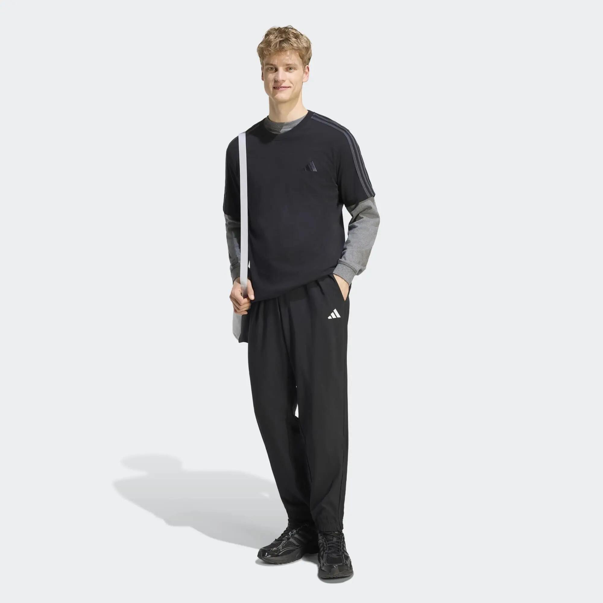 Pantalón Deportivo Hombre Negro Ligero Corte Recto 5/5