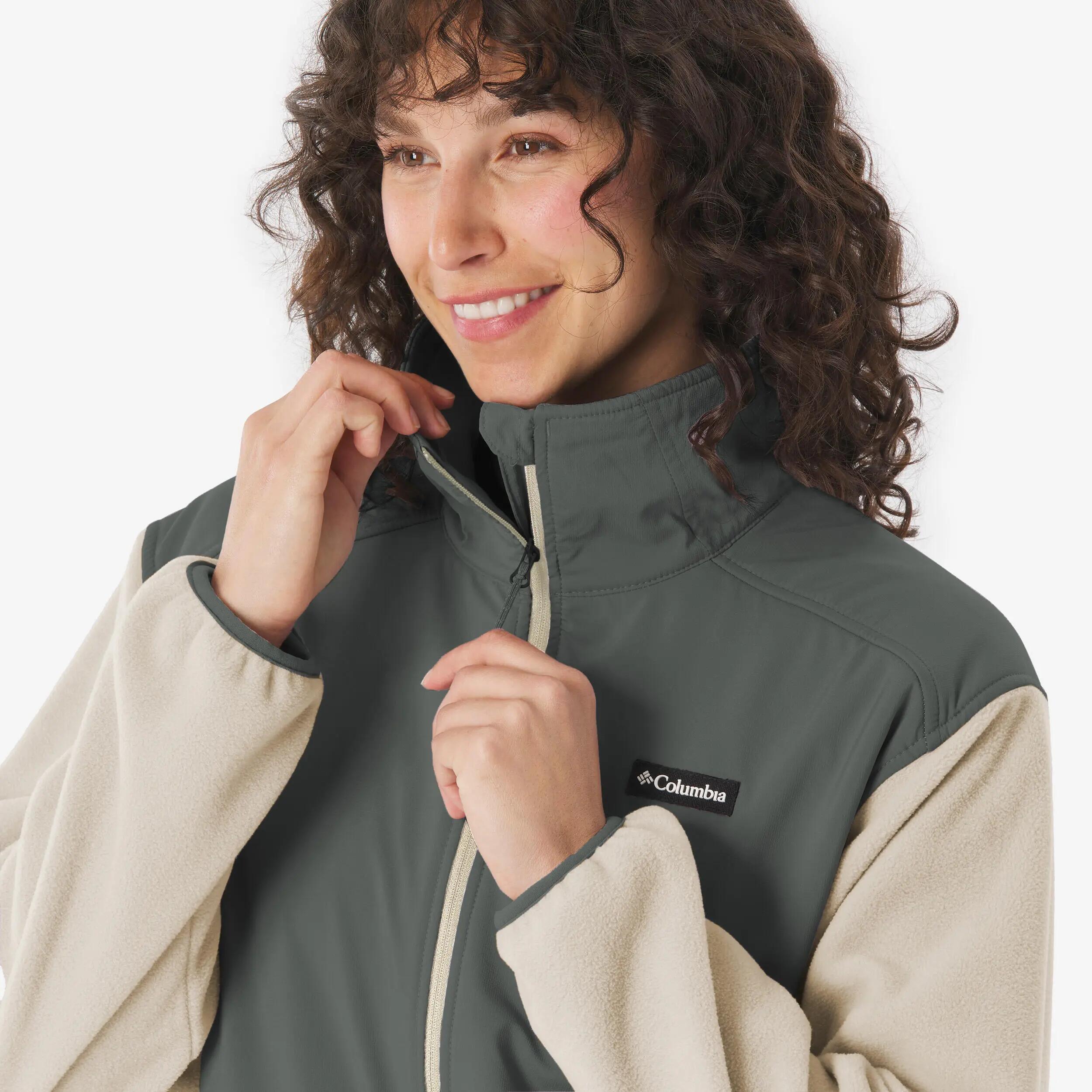 Veste polaire de randonnée montagne femme, Columbia Kearney Falls grise 3/5