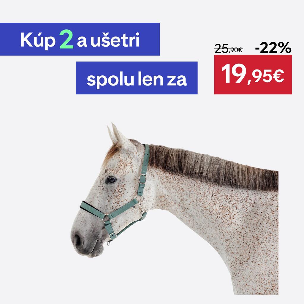 Jazdecká ohlávka pre koňa zelená eukalyptová