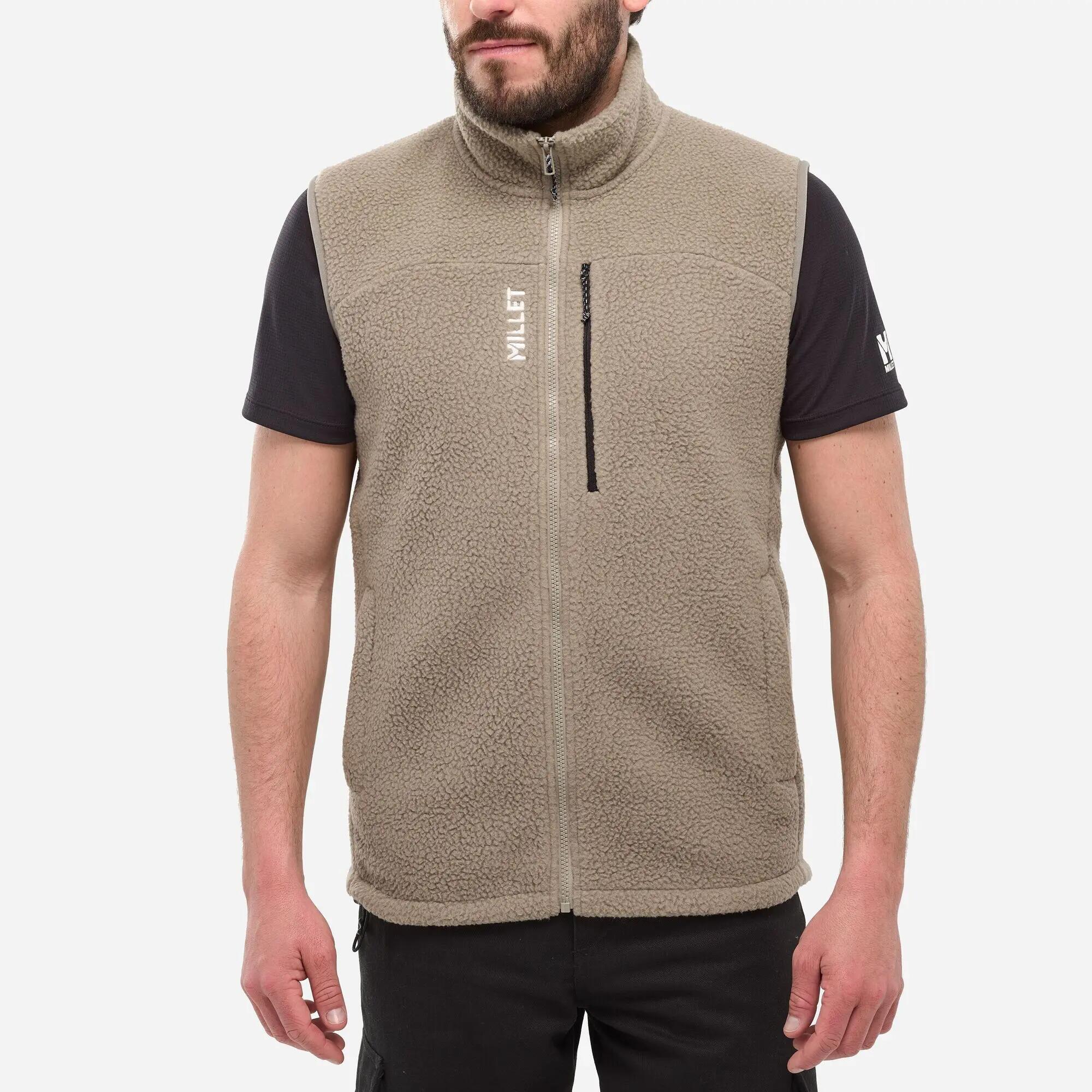 Gilet Sherpa Homme Millet Beige 3/6