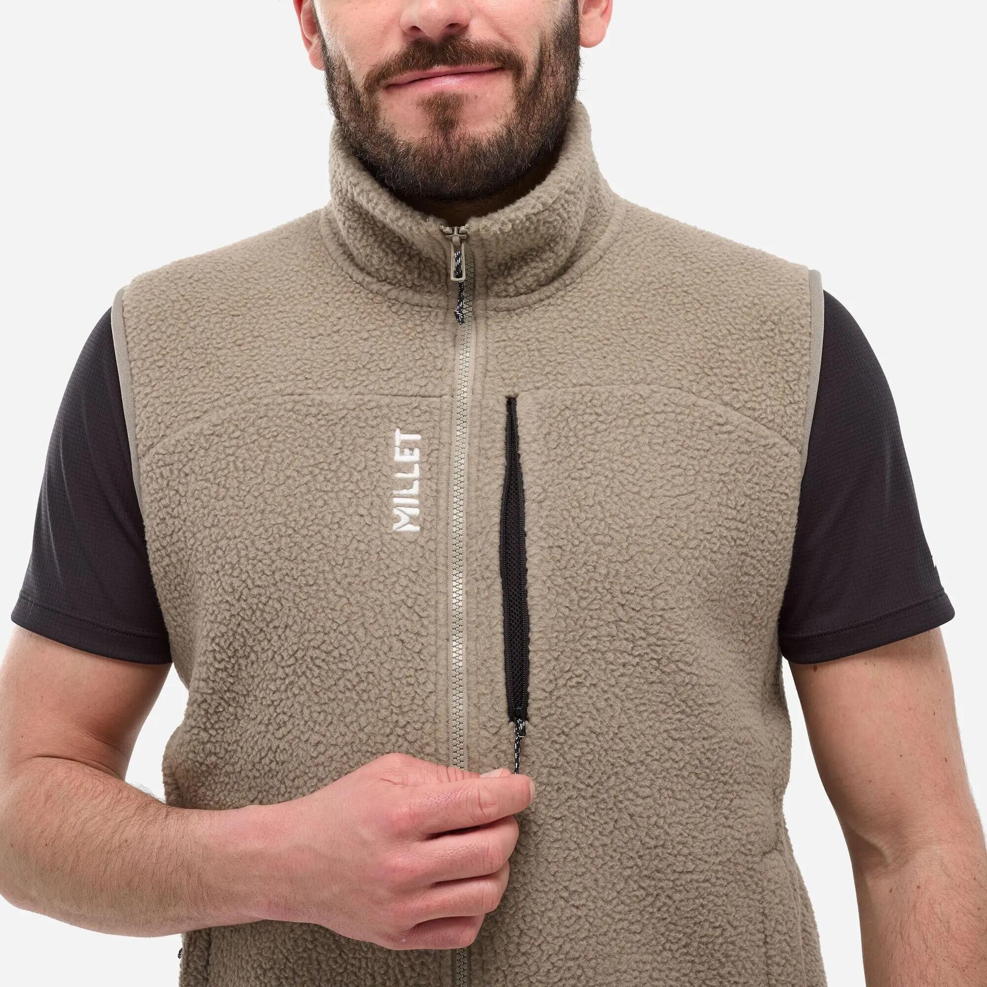 Gilet Sherpa Homme Millet Beige 6/6