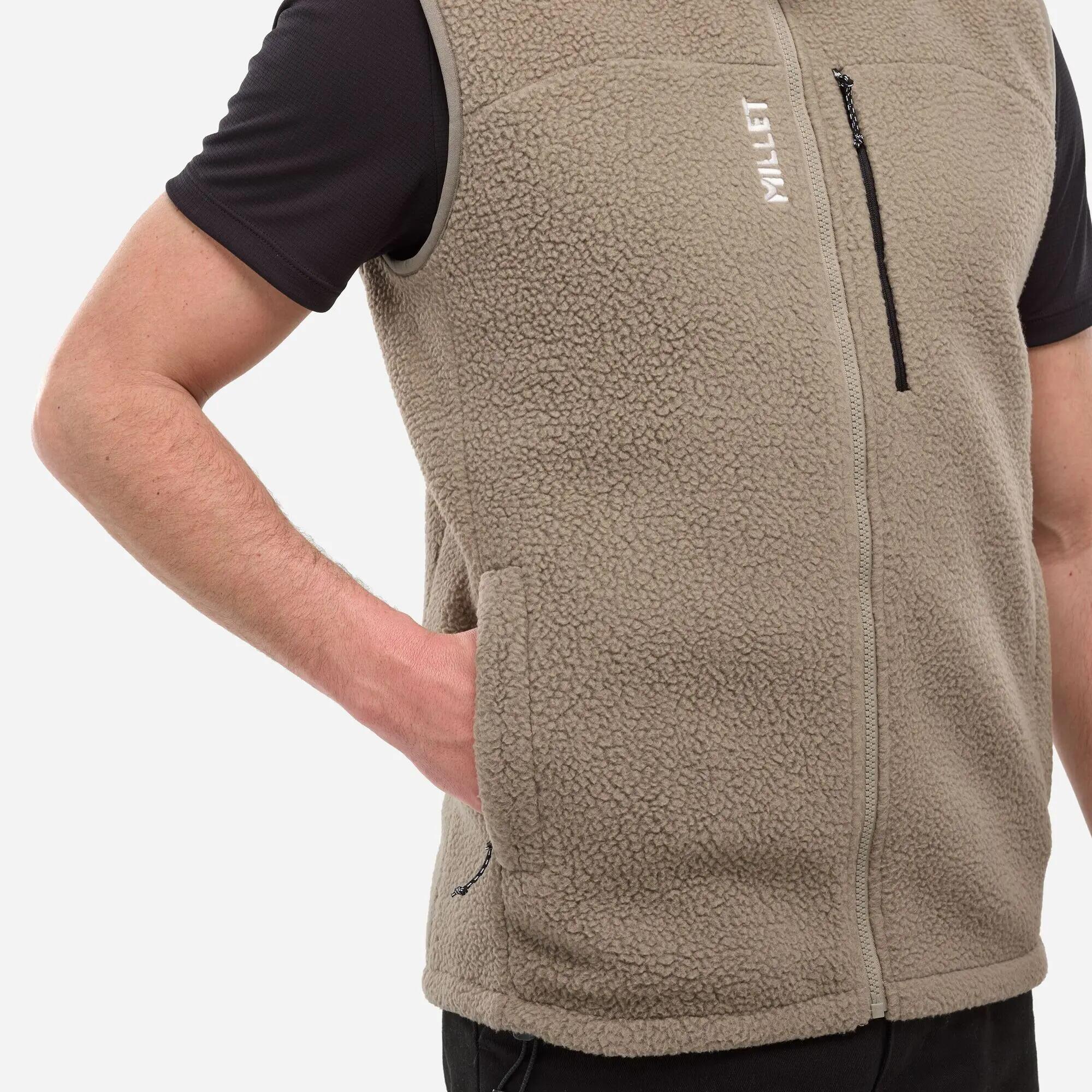 Gilet Sherpa Homme Millet Beige 5/6