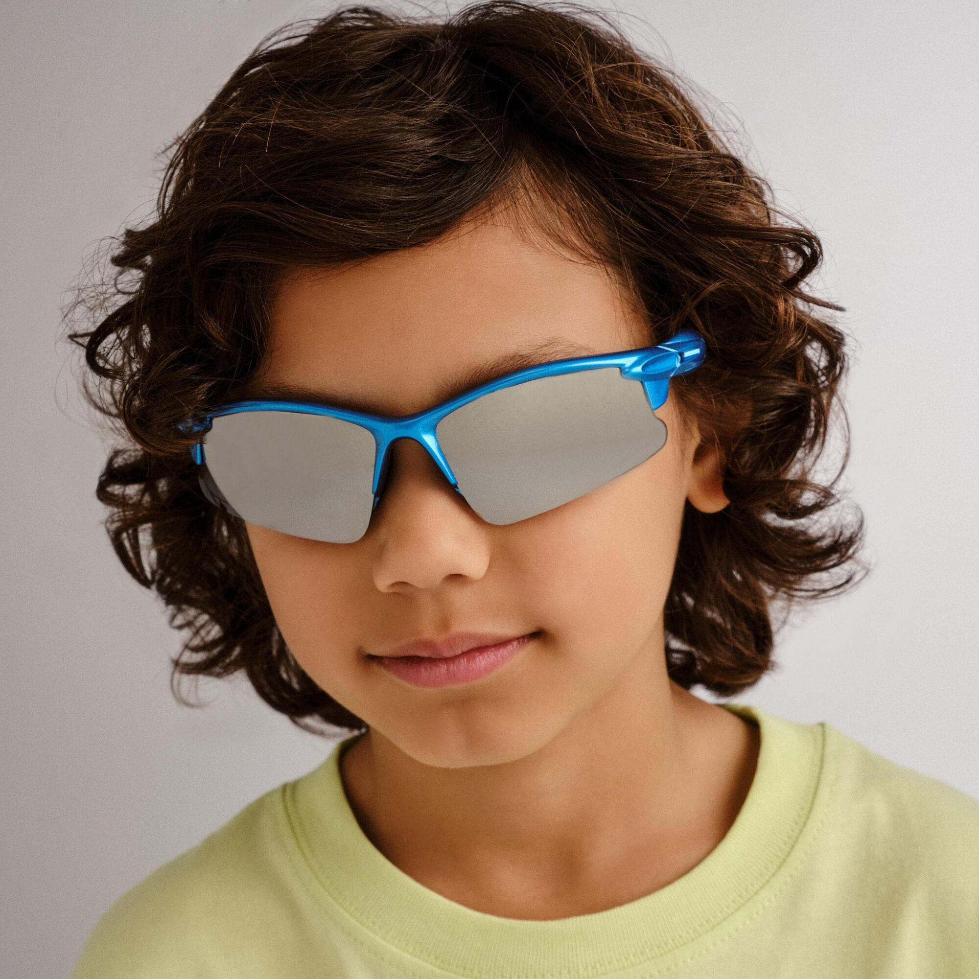 Solarized Kids Racer Sport Metallic Blue - Silver Mirror