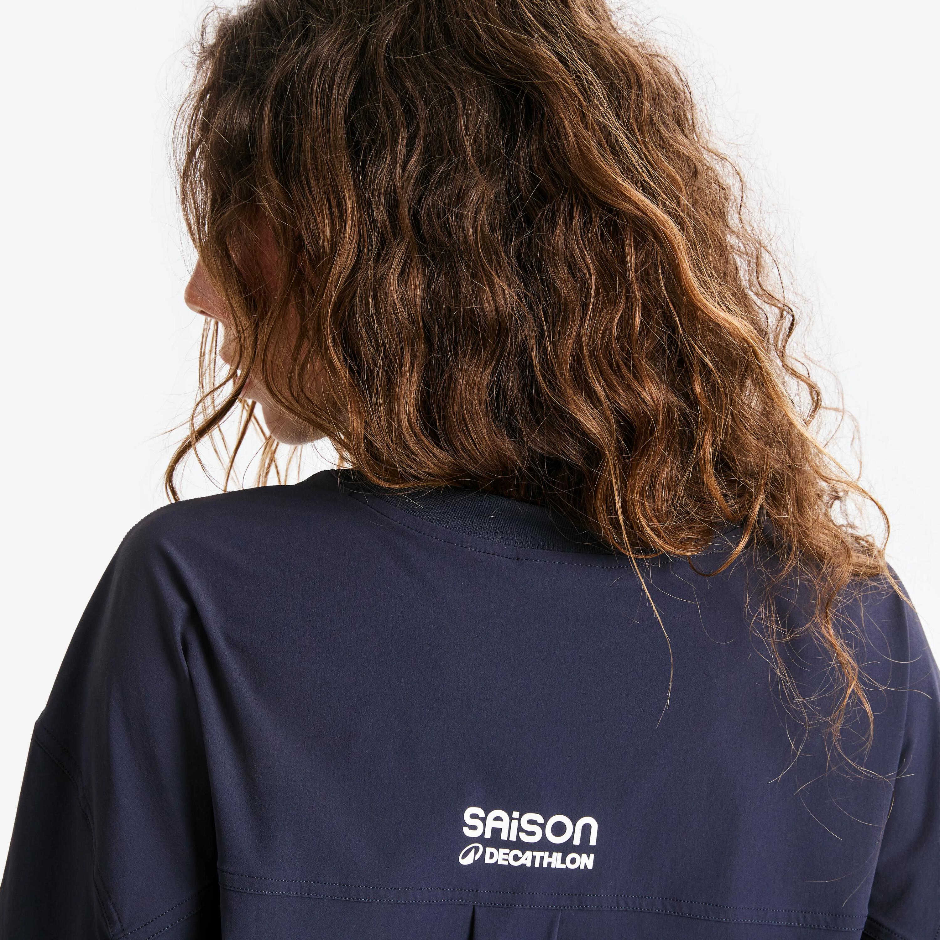 Tee shirt tissé, DECATHLON x SAISON, mixte, bleu 4/6
