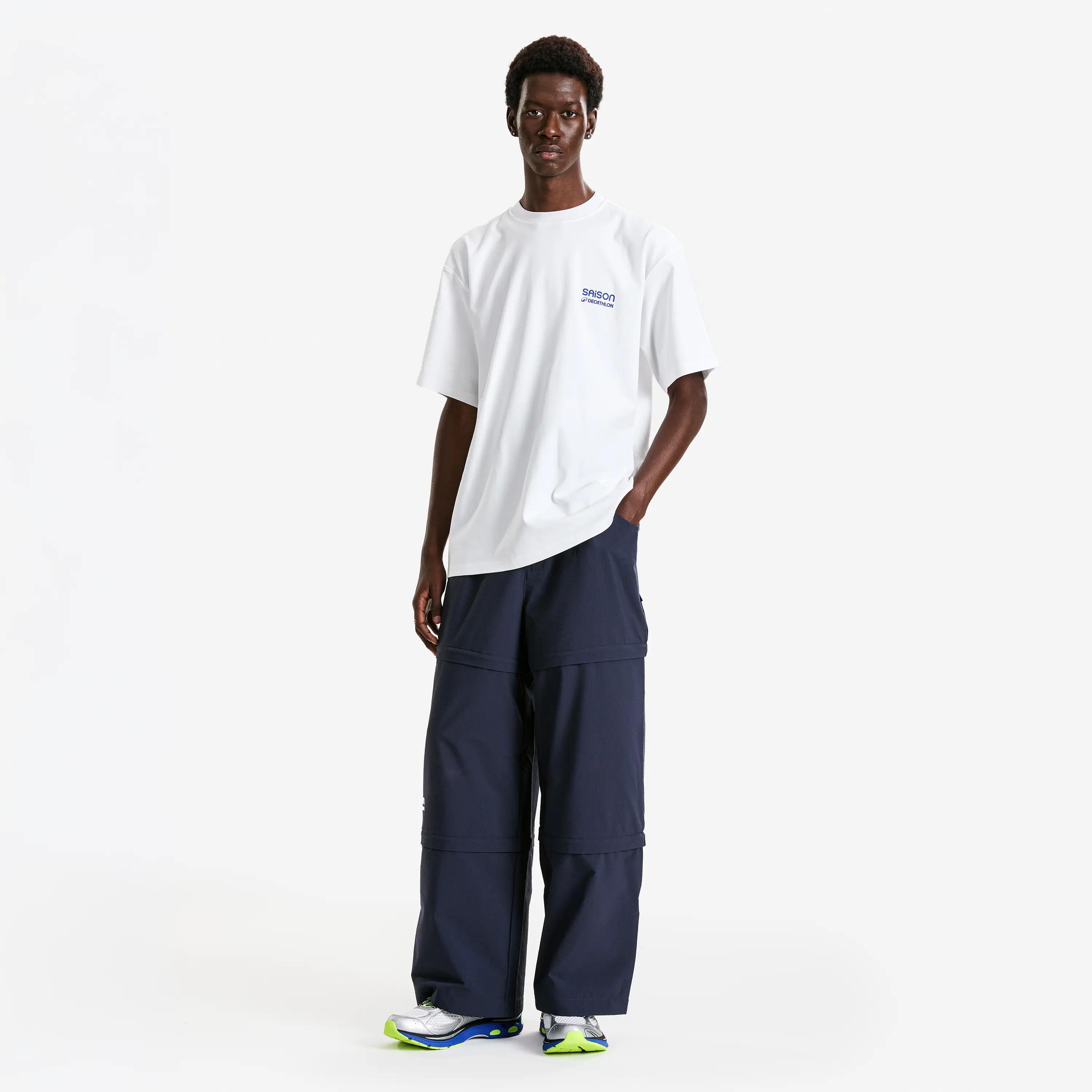 Tee-shirt graphique mixte, DECATHLON x SAISON, blanc 5/6