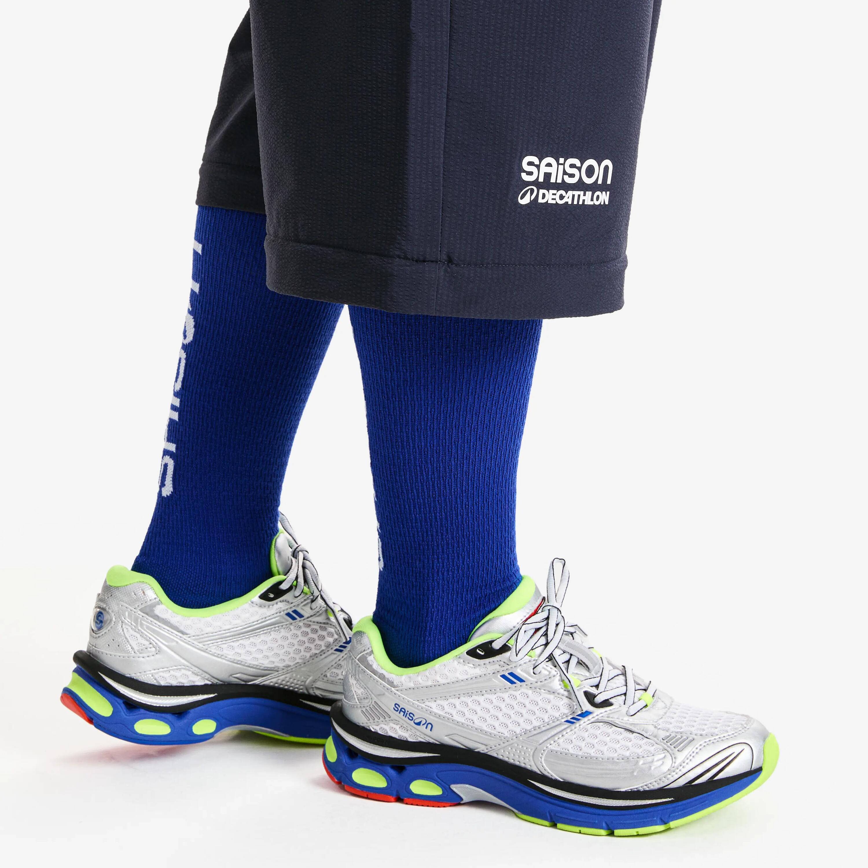 Chaussettes, DECATHLON x SAISON, blanc et bleu 6/6