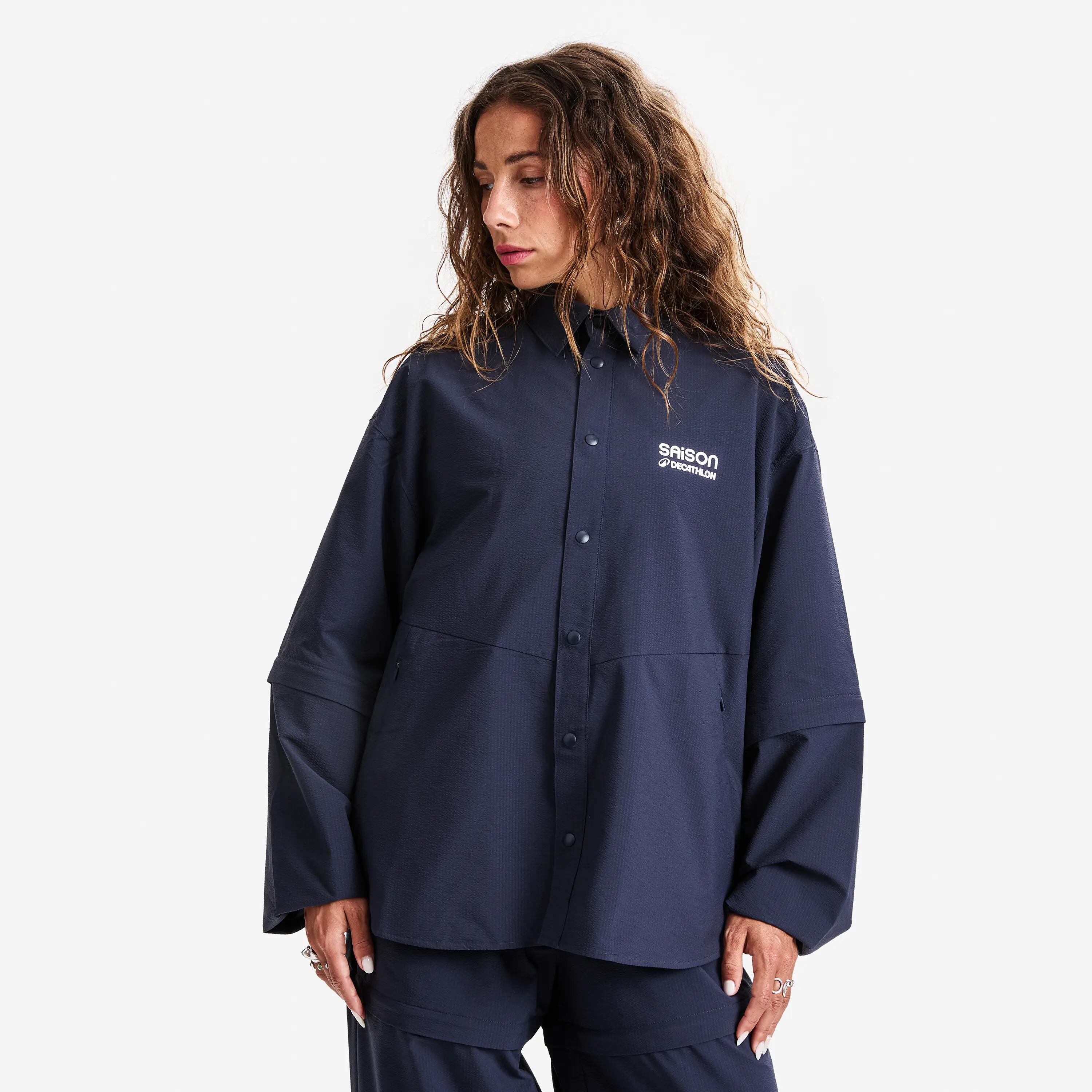 Veste 2 en 1 mixte oversize, DECATHLON x SAISON, bleu 4/8
