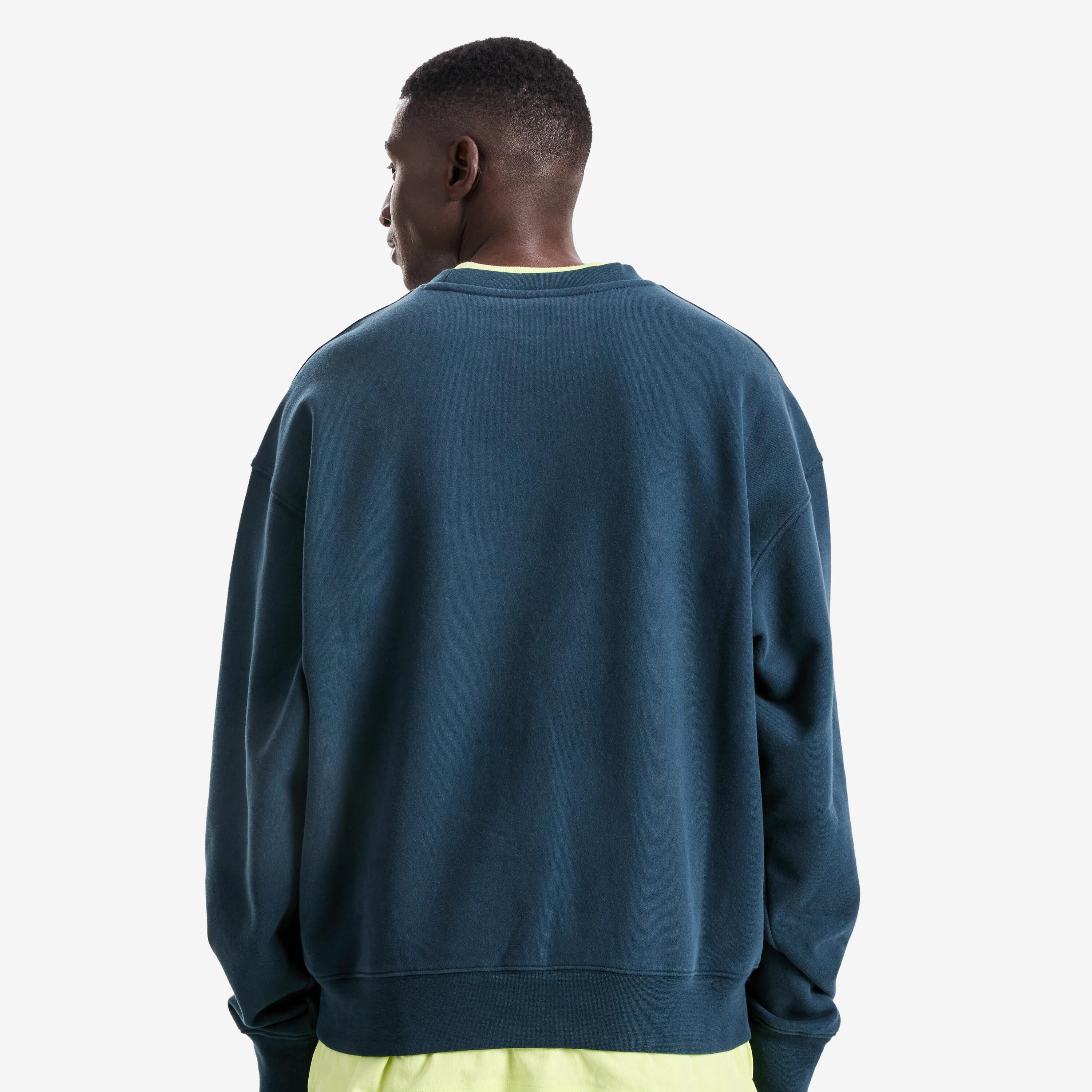 Sweatshirt Herren Rundhals Oversize - Elementals dunkelgrün 3/3
