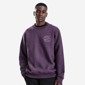 Sudadera cuello redondo de corte holgado unisex, Elementals, violeta