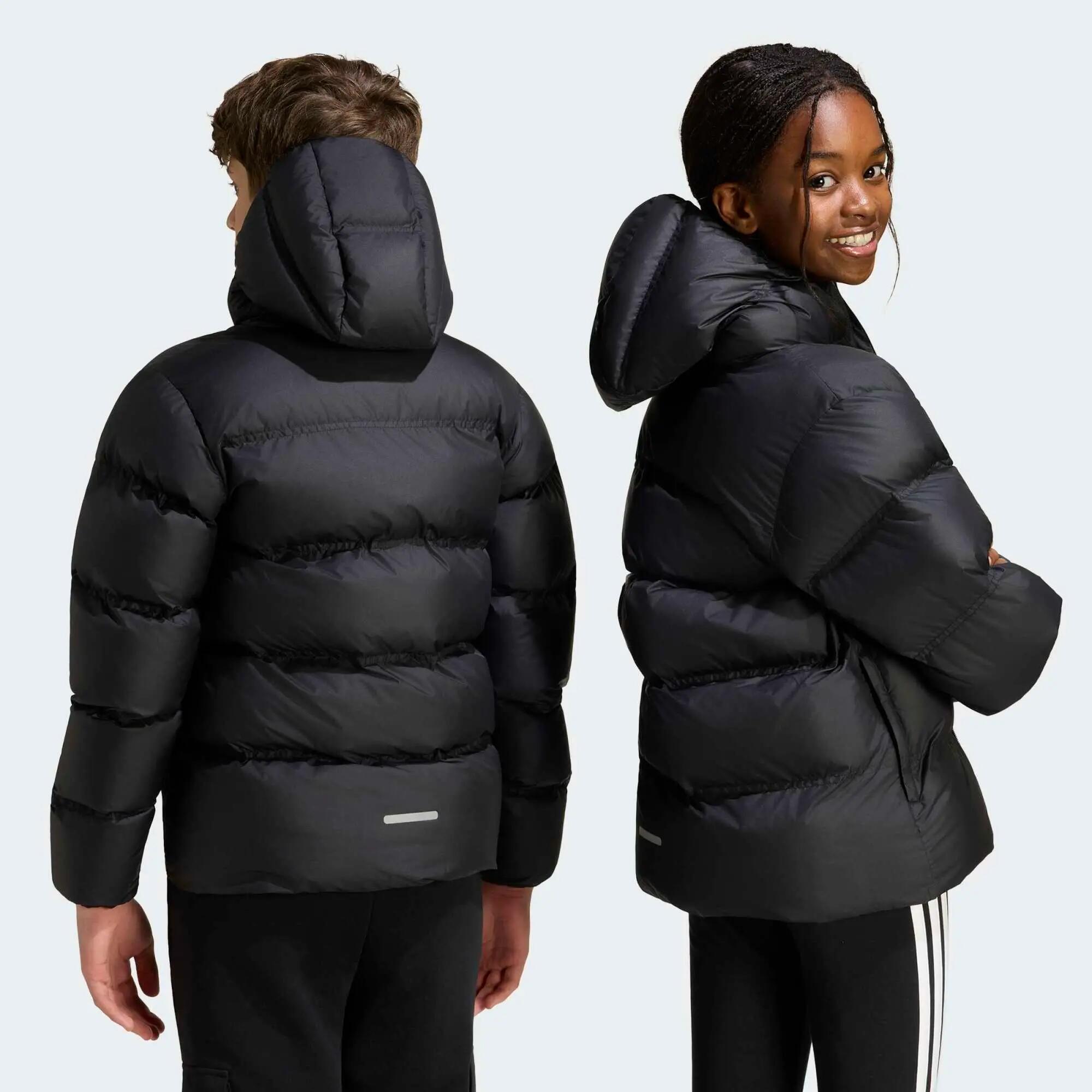 Geacă hidrofobă ADIDAS, copii, negru 7/8
