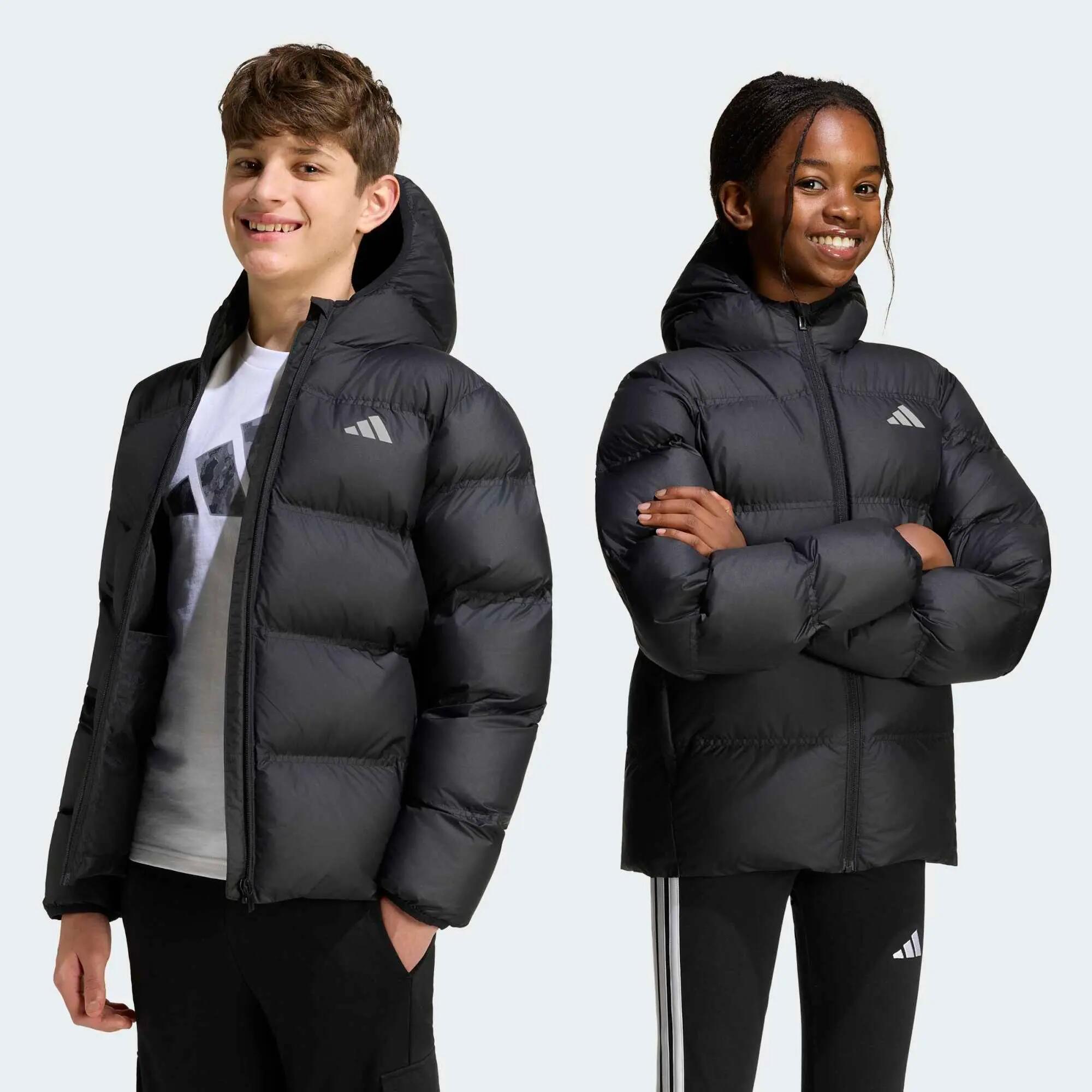 Geacă hidrofobă ADIDAS, copii, negru 6/8