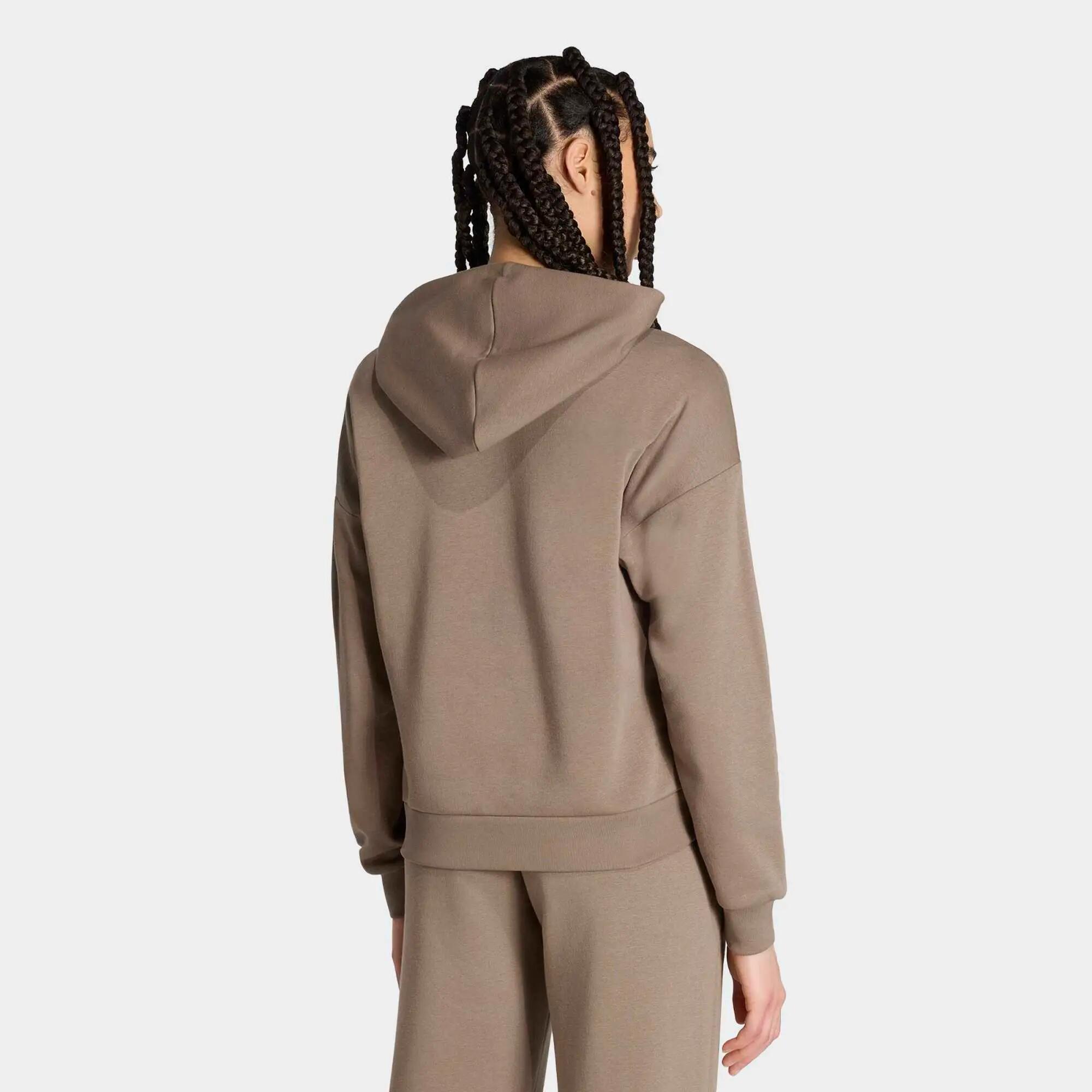 Felpa ADIDAS donna palestra pesante verde militare 4/5