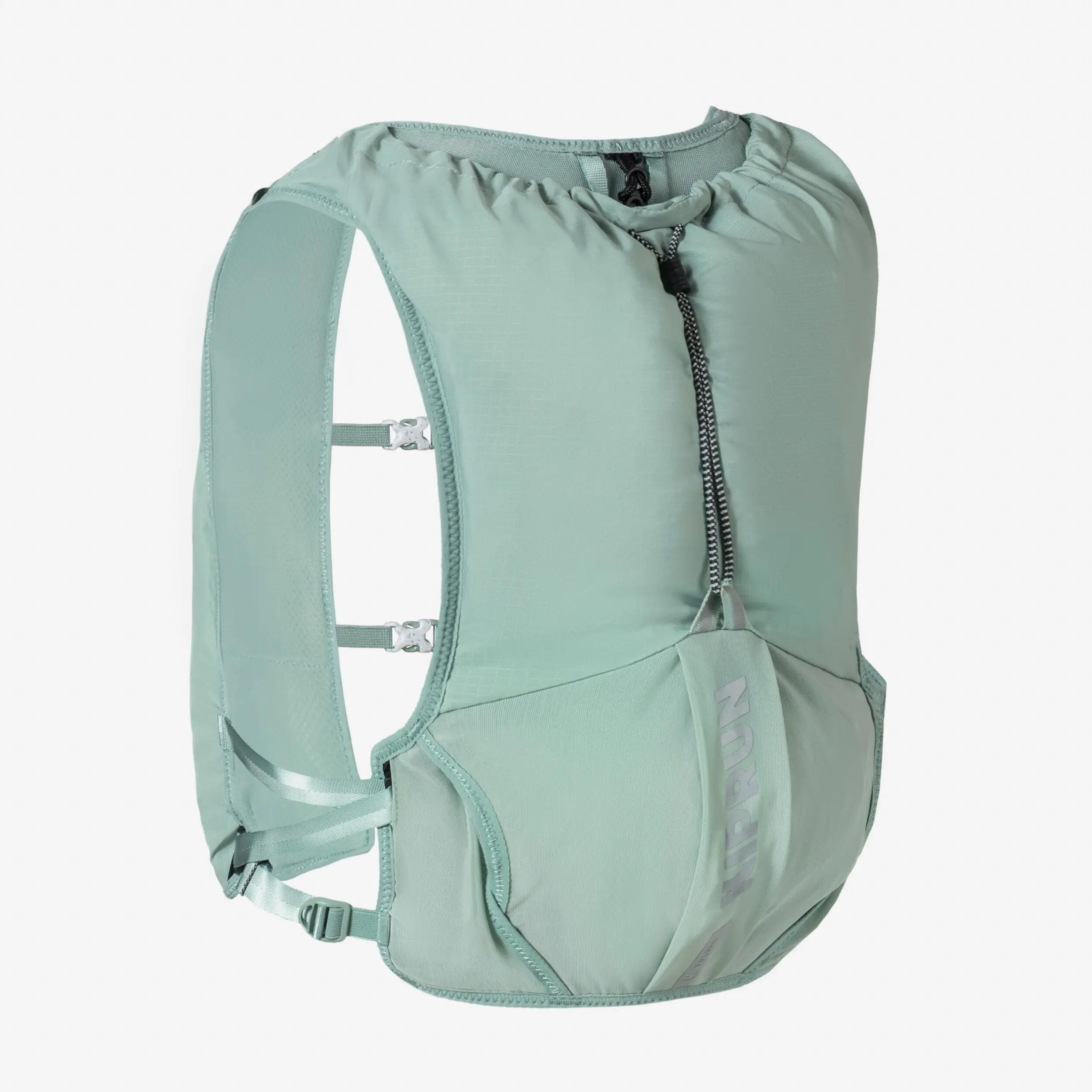 Mochila trail running unisex + bolsa agua 1L incluida - KIPRUN 500 5L verde  2/12