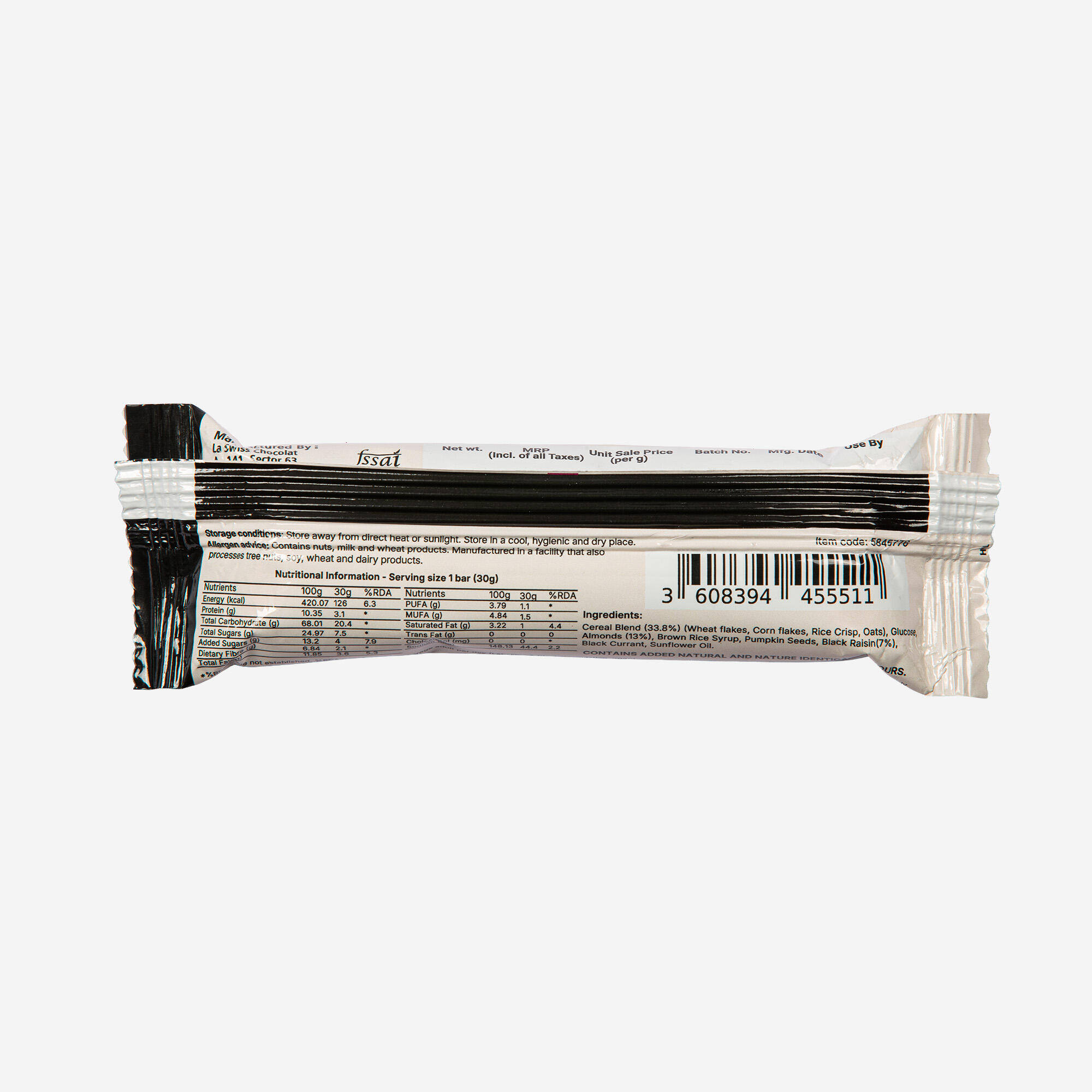 MUESLI BAR Black Raisins | Healthy Nutrition Energy & Breakfast Bar -  3