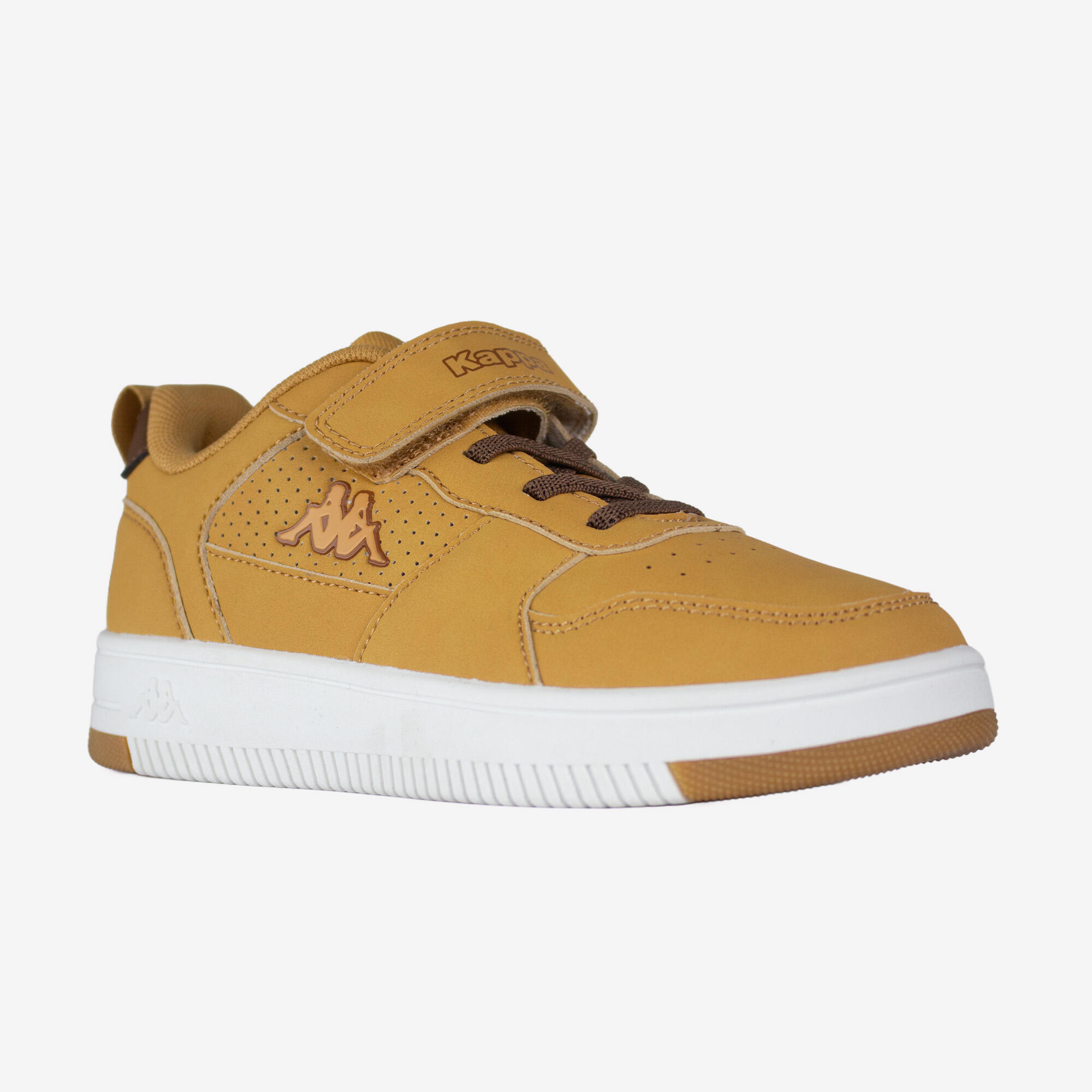 Chaussures de marche quotidienne confortables enfant, Logo Falcon 2, brun