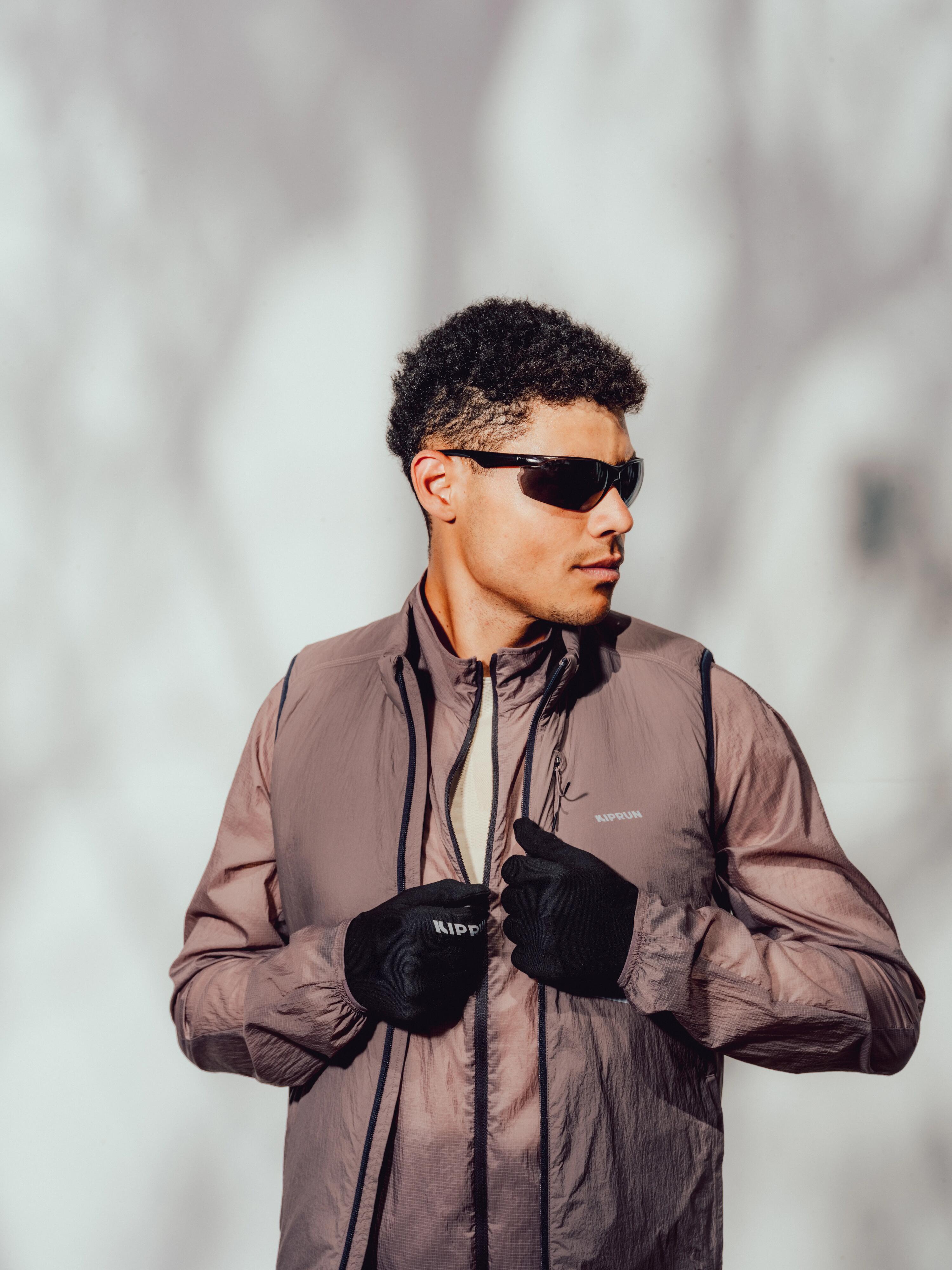 Chaleco cálido de running Hombre - KIPRUN SL 500 Warm marrón oscuro  3/15